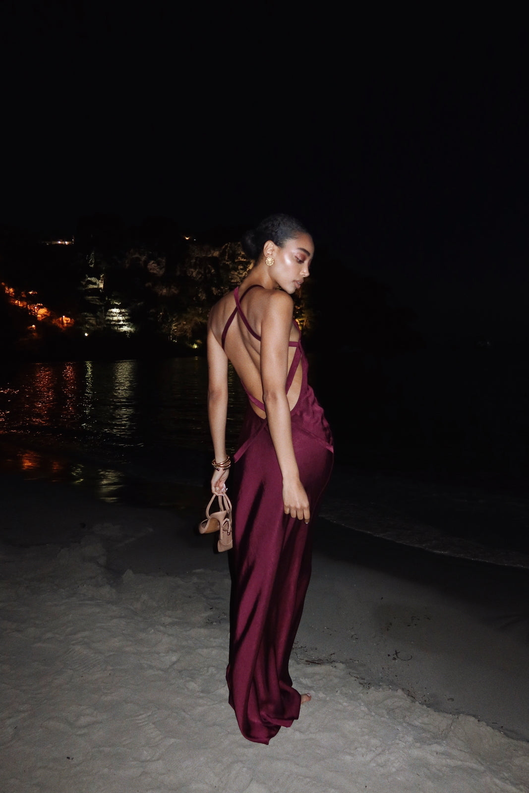 Claret Maxi Dress - Bordeaux