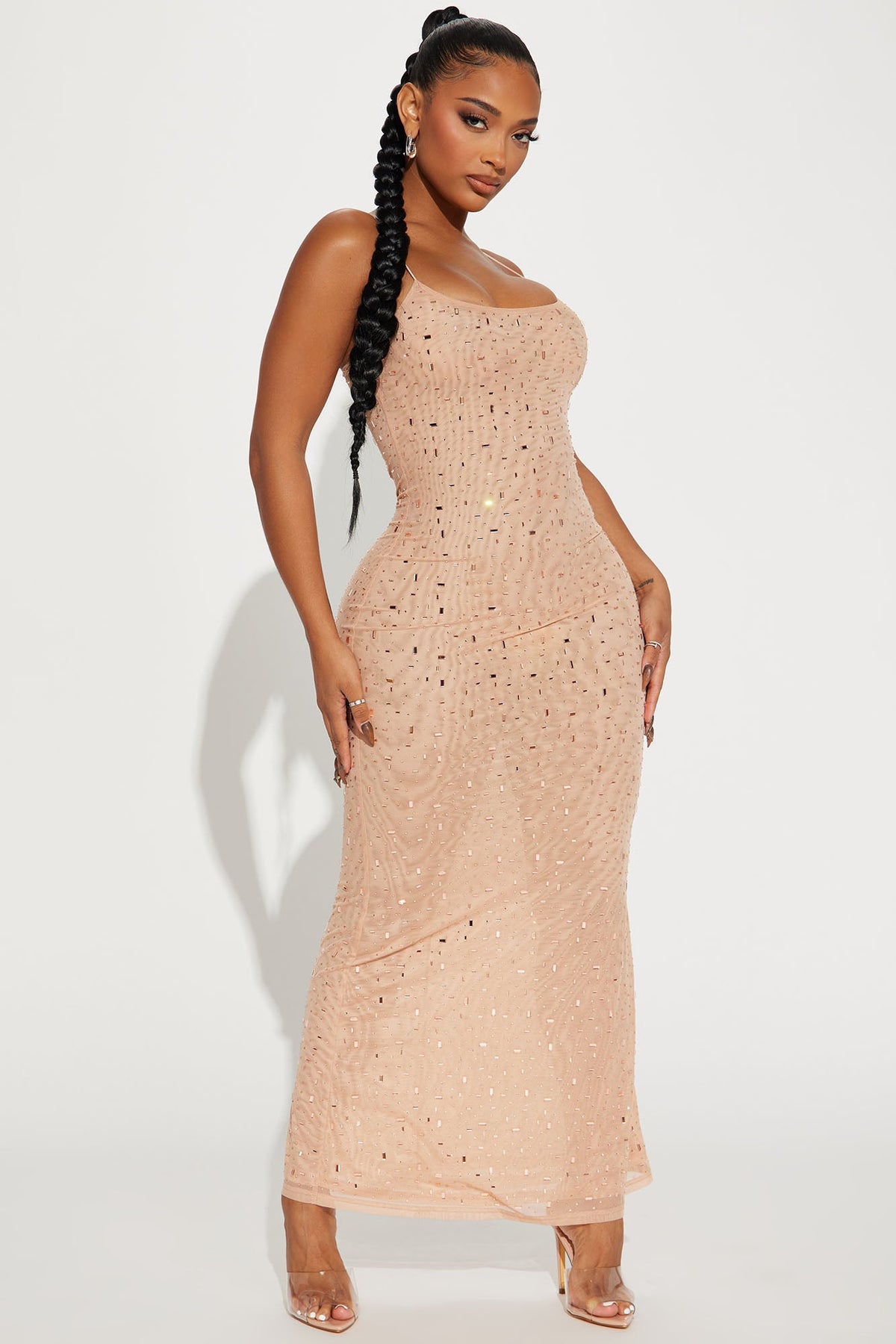 Crystal Maxi Dress - Nude
