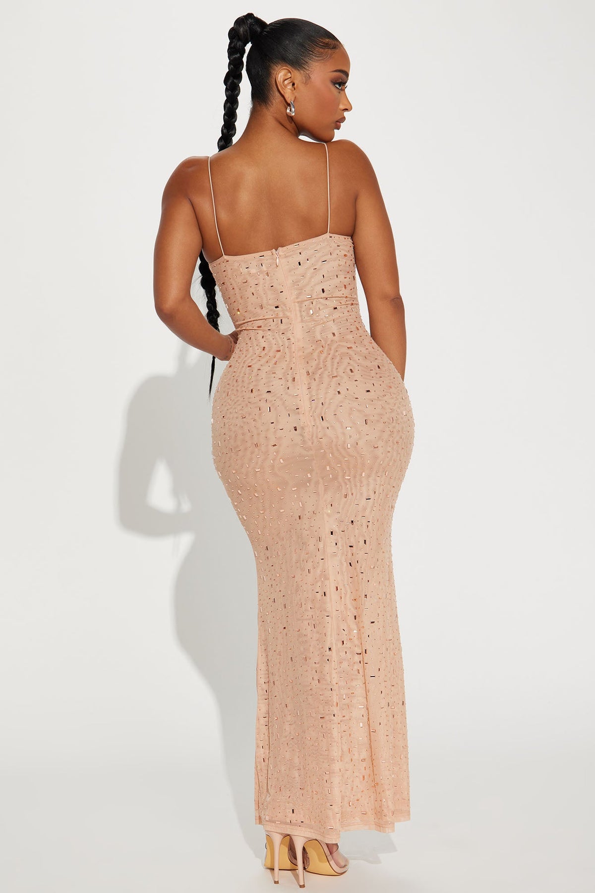 Crystal Maxi Dress - Nude