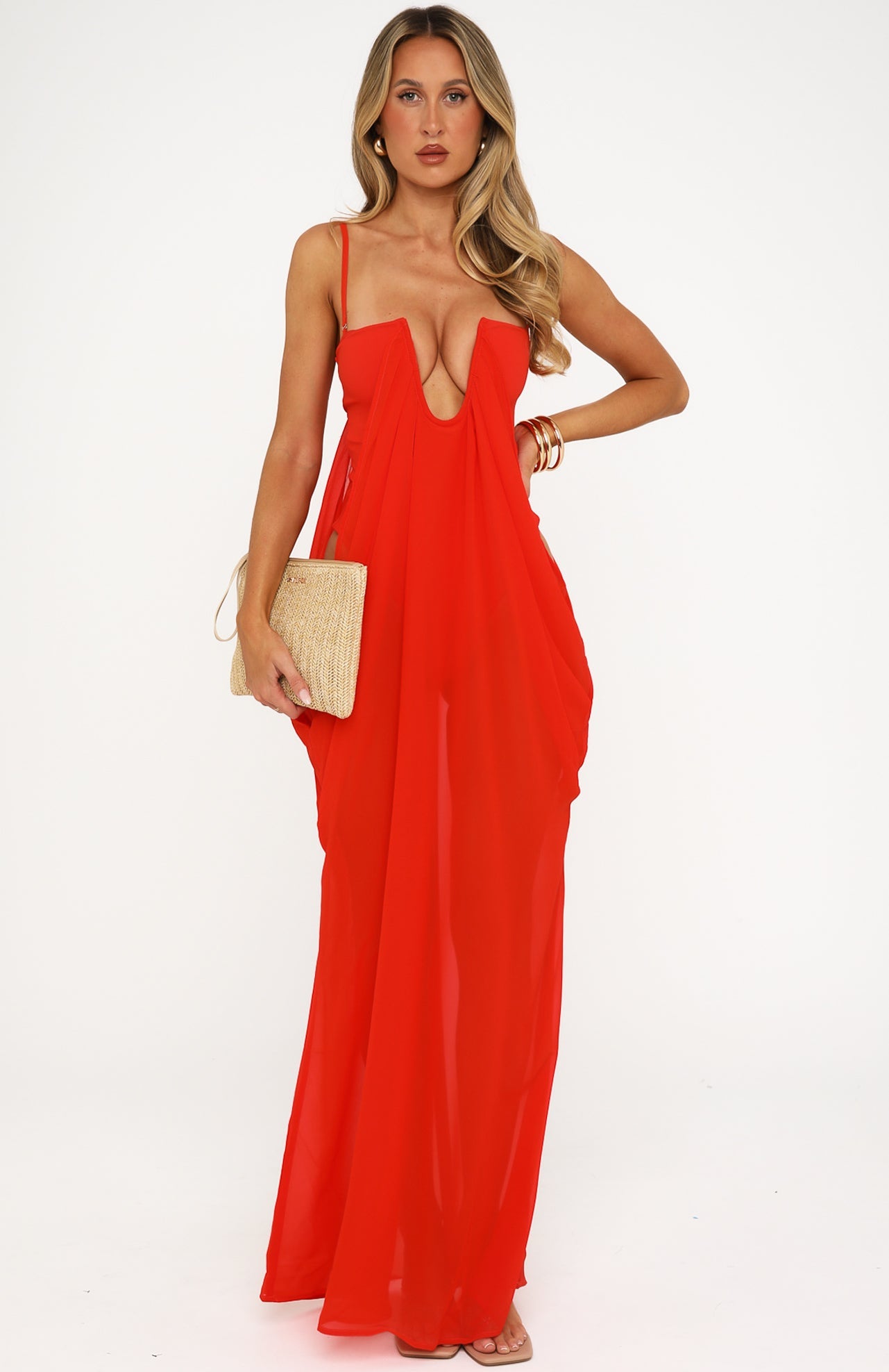 Rio Maxi Dress - Flame