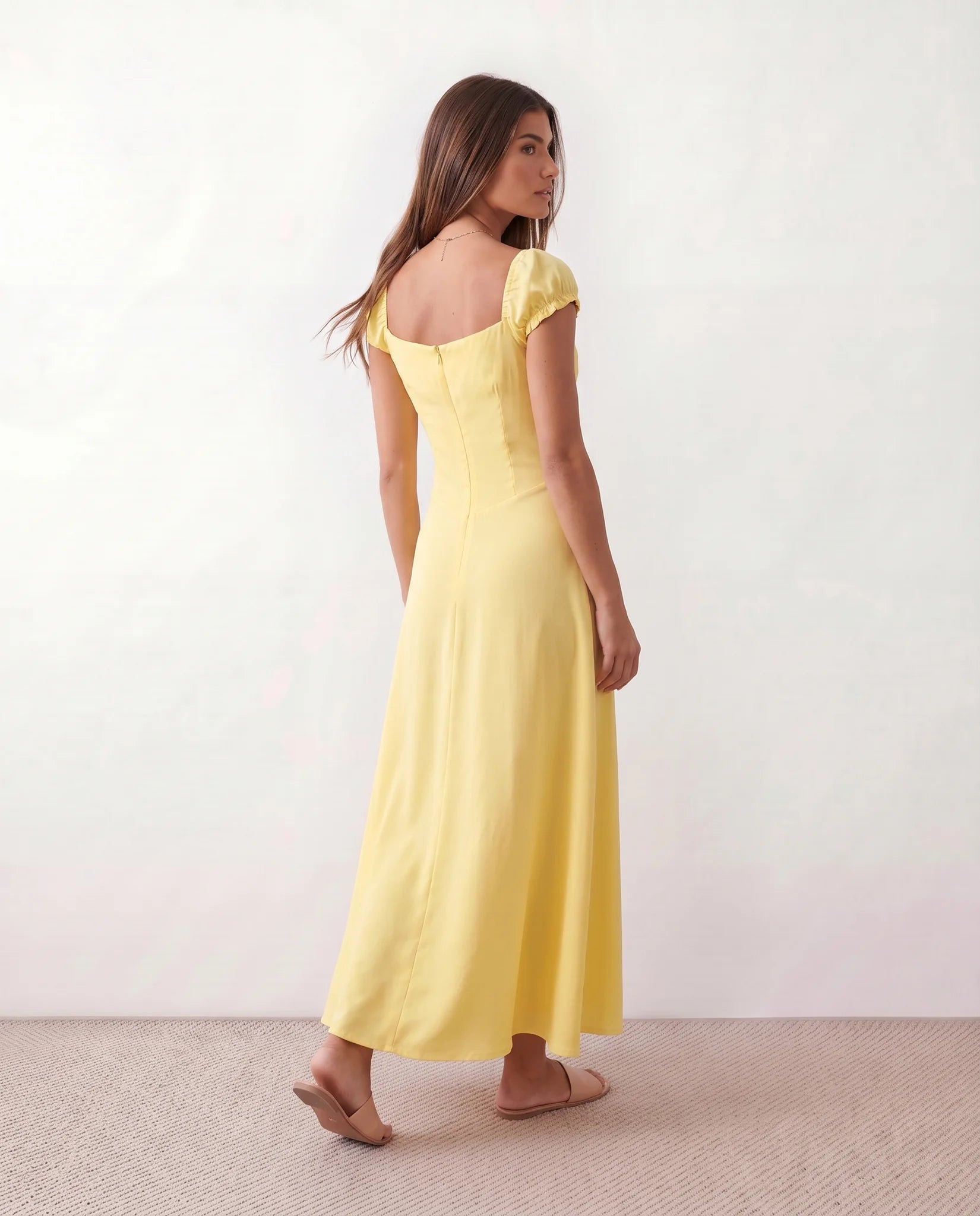 Eloise Maxi Dress - Yellow - back