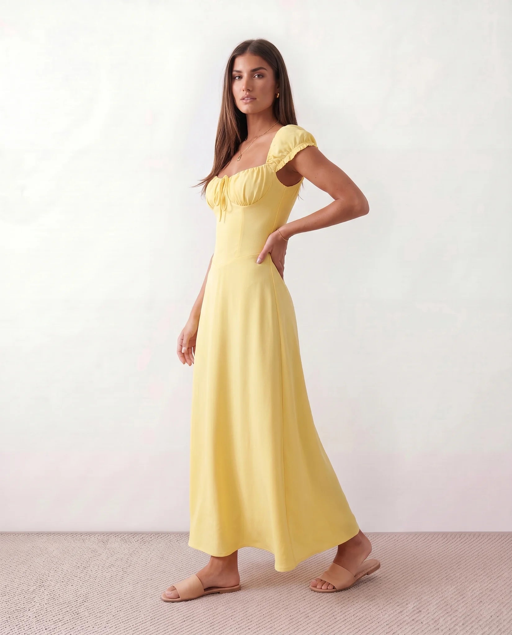 Eloise Maxi Dress - Yellow - side