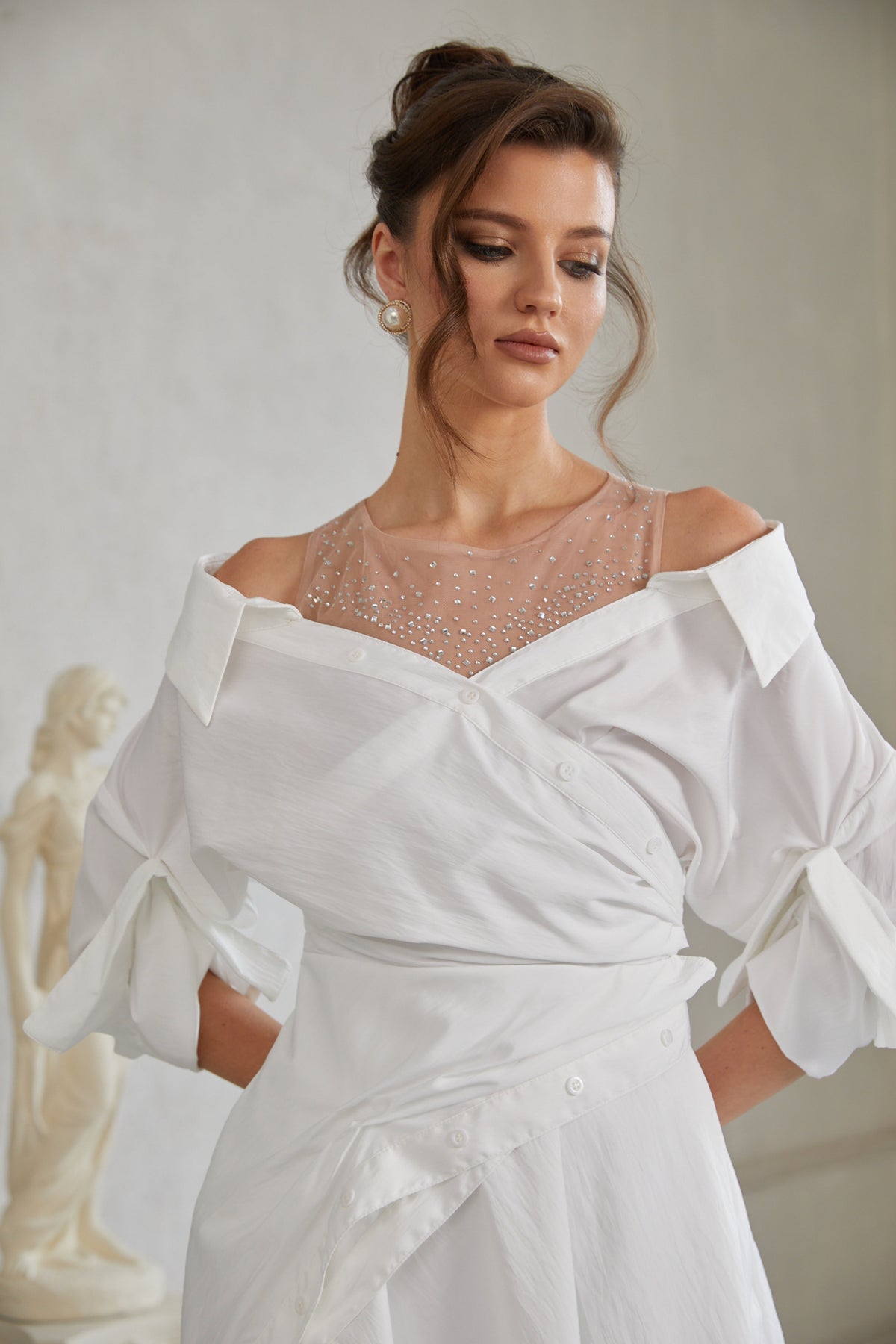 Snow Mini Dress - White