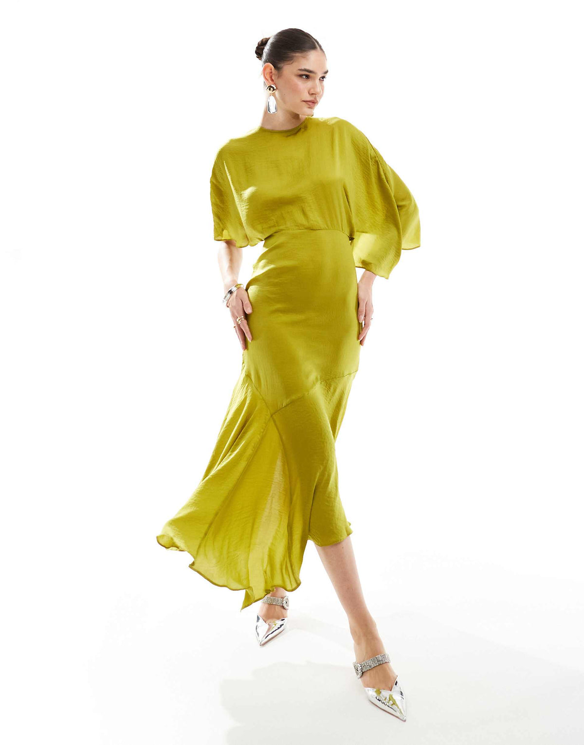 Citron Midi Dress - Chartreuse