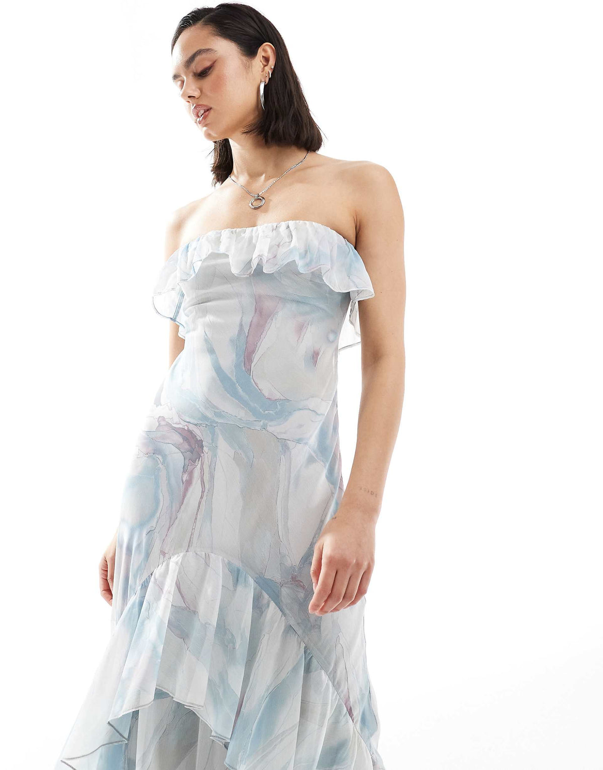 Mosaic Midi Dress - Abstract Print