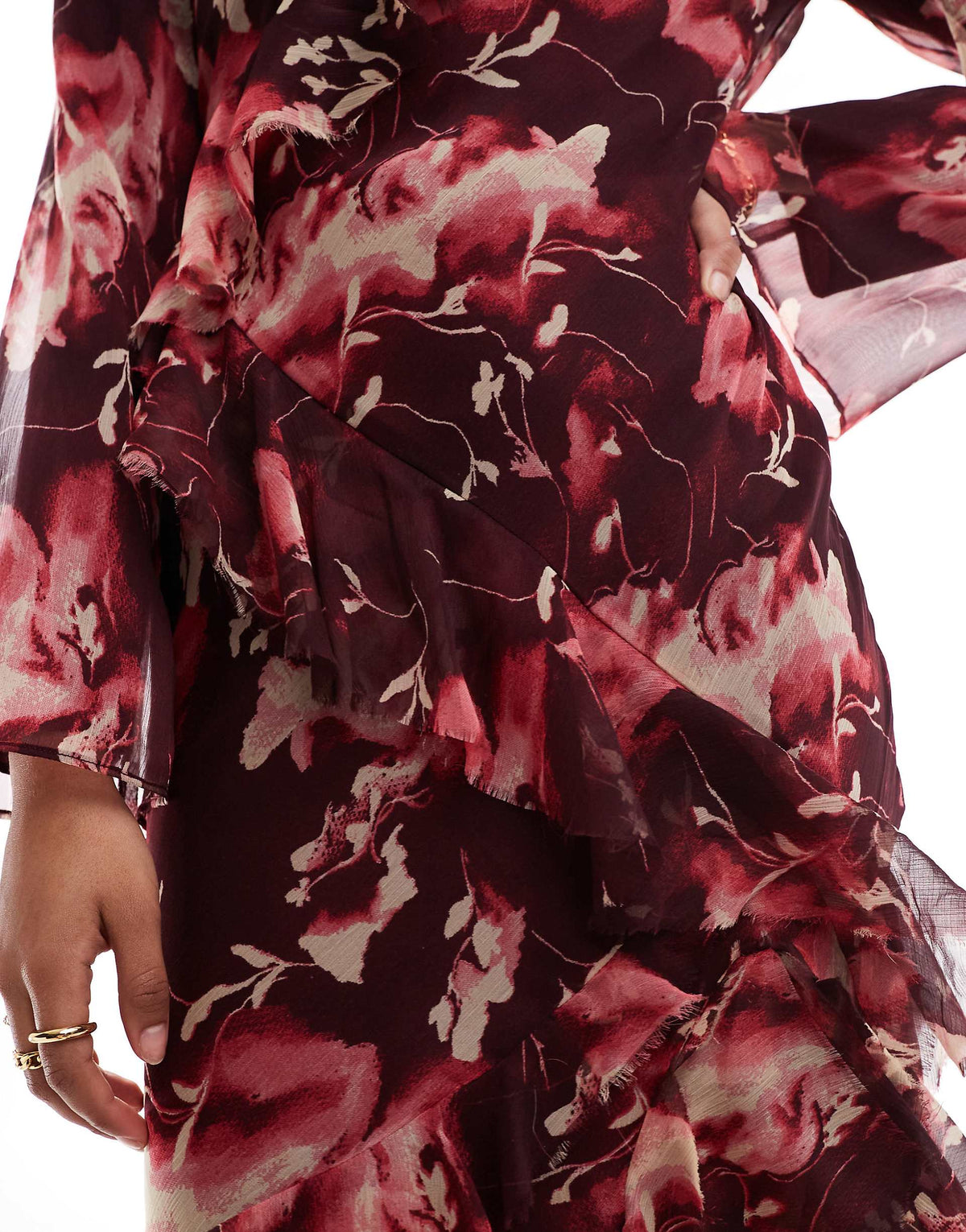 Bordeaux Maxi Dress - Burgundy Floral