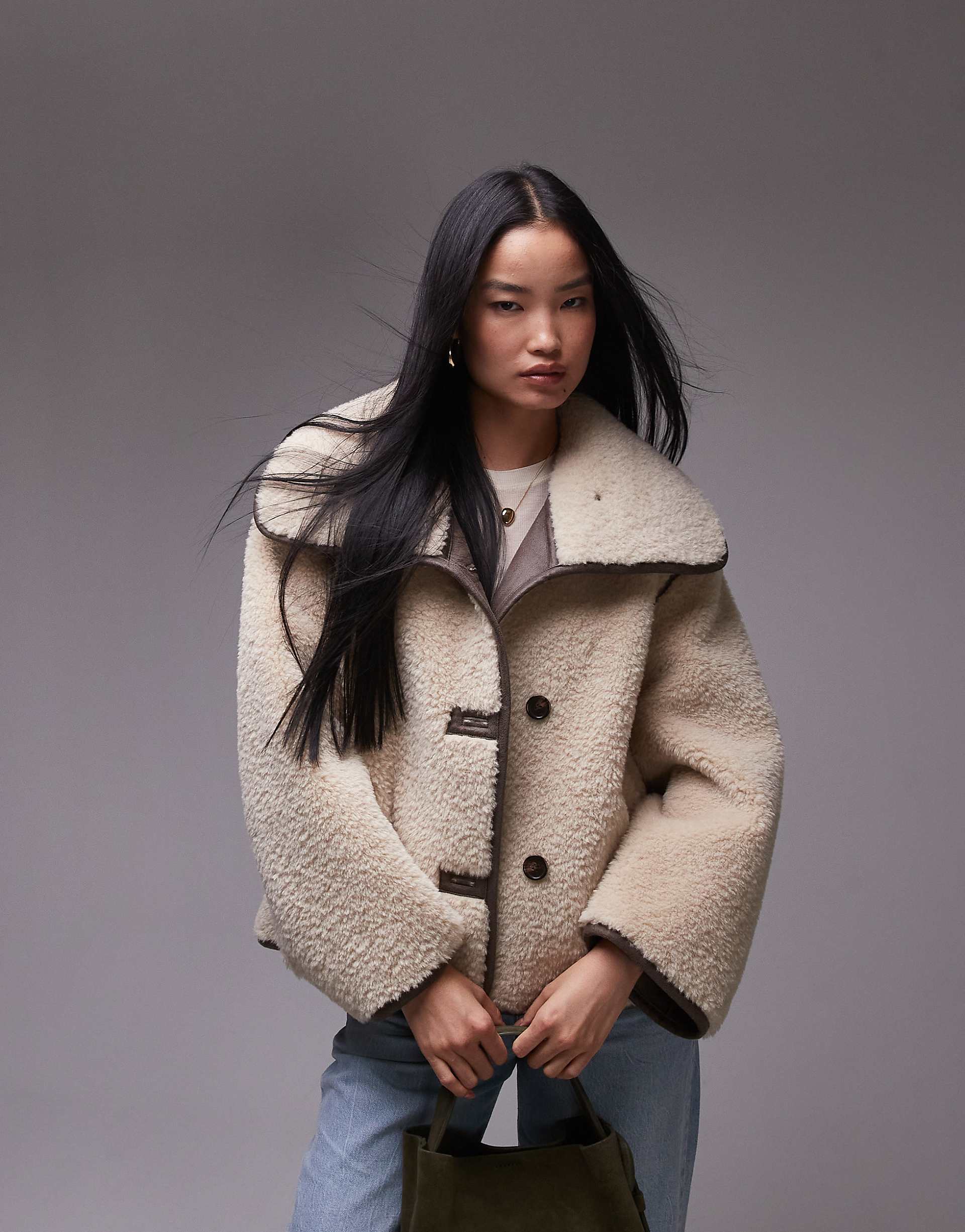 Nordica Shearling Jacket - Light Beige