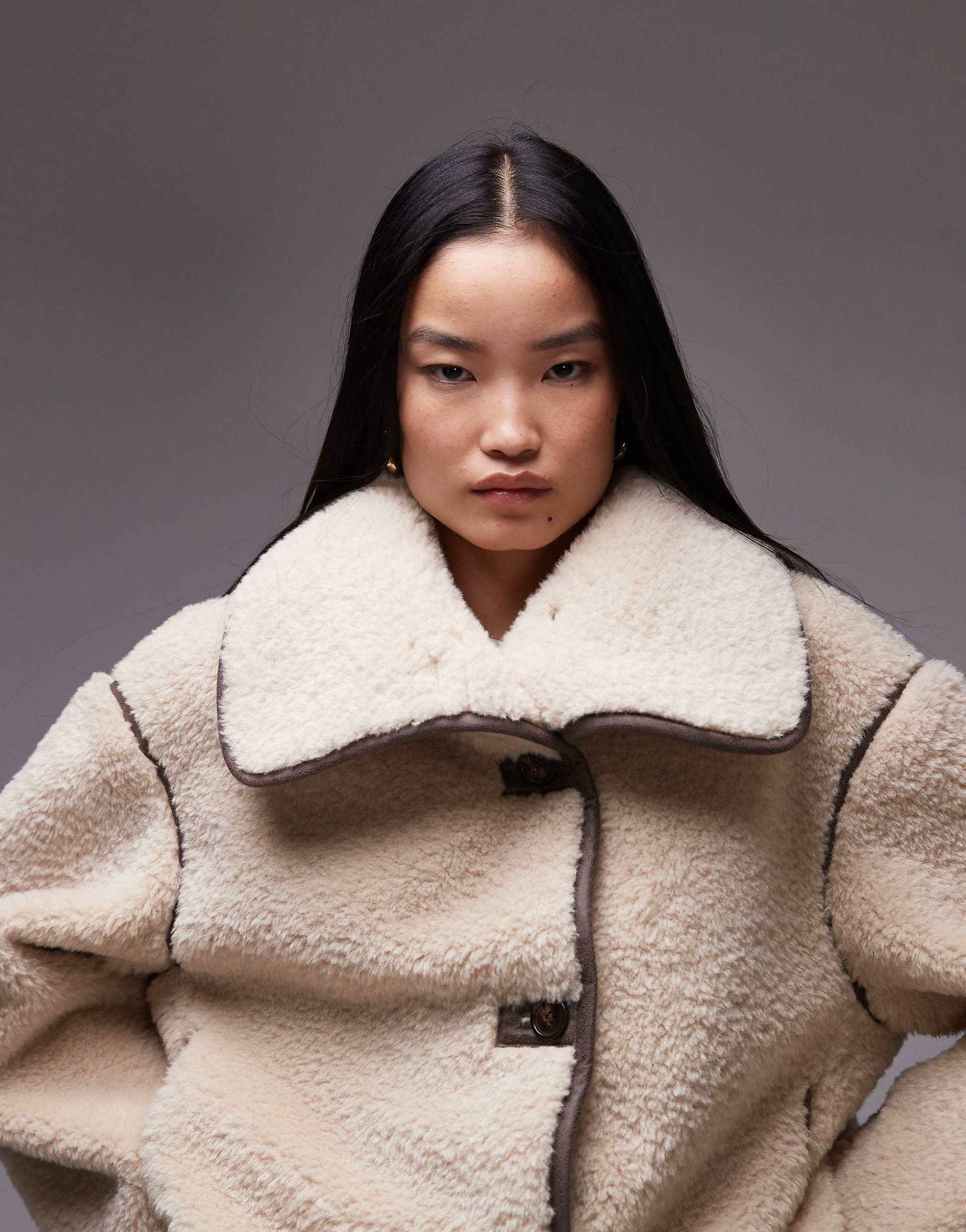 Nordica Shearling Jacket - Light Beige