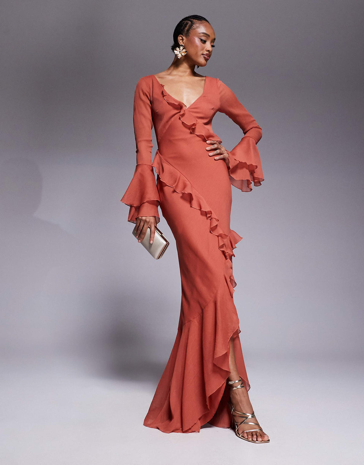 Amber Maxi Dress - Rust