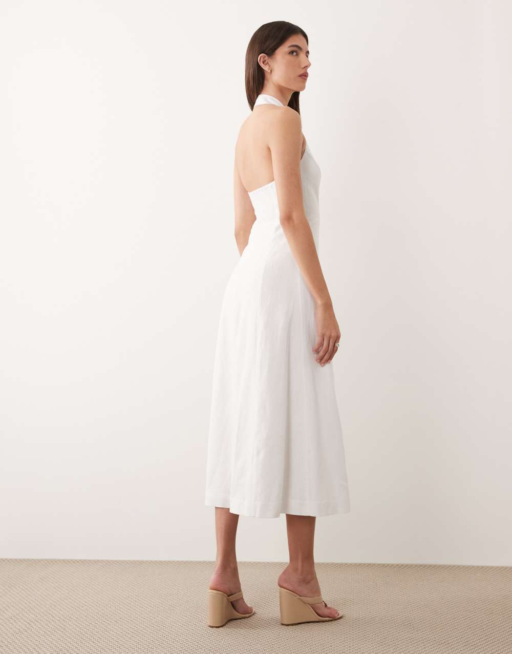 Juliette Midi Dress - White - detail