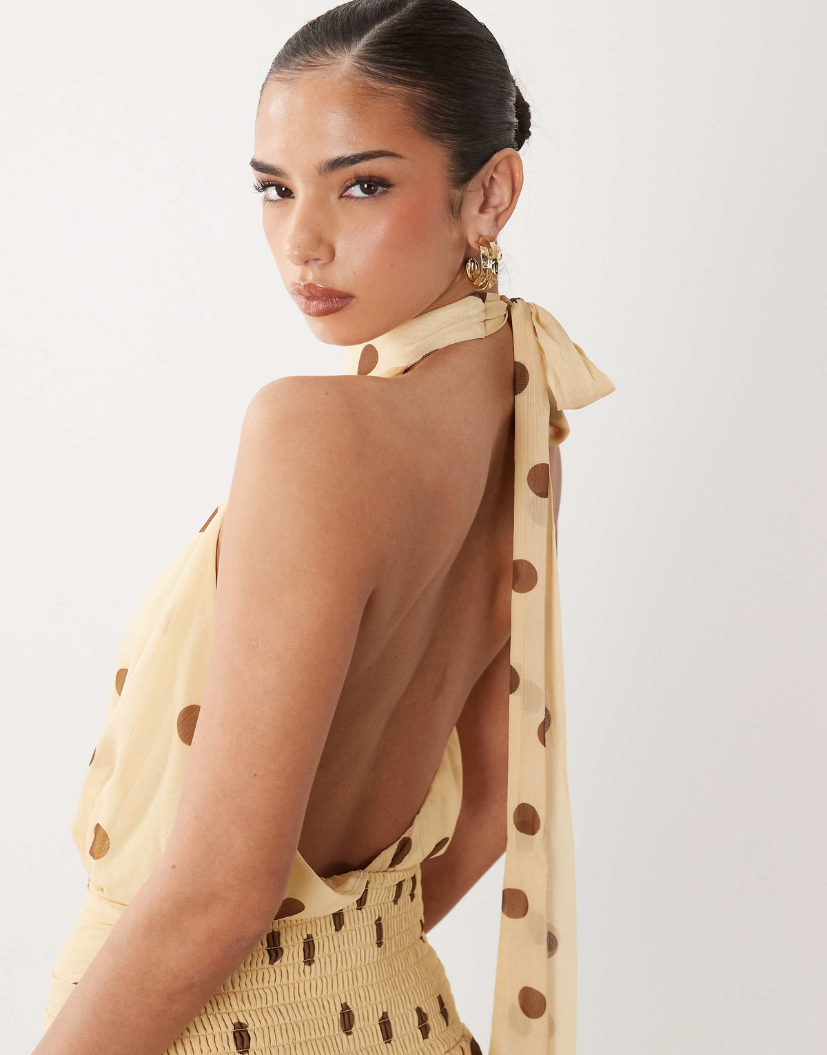 Daisy Mini Dress - Yellow Polka Dot