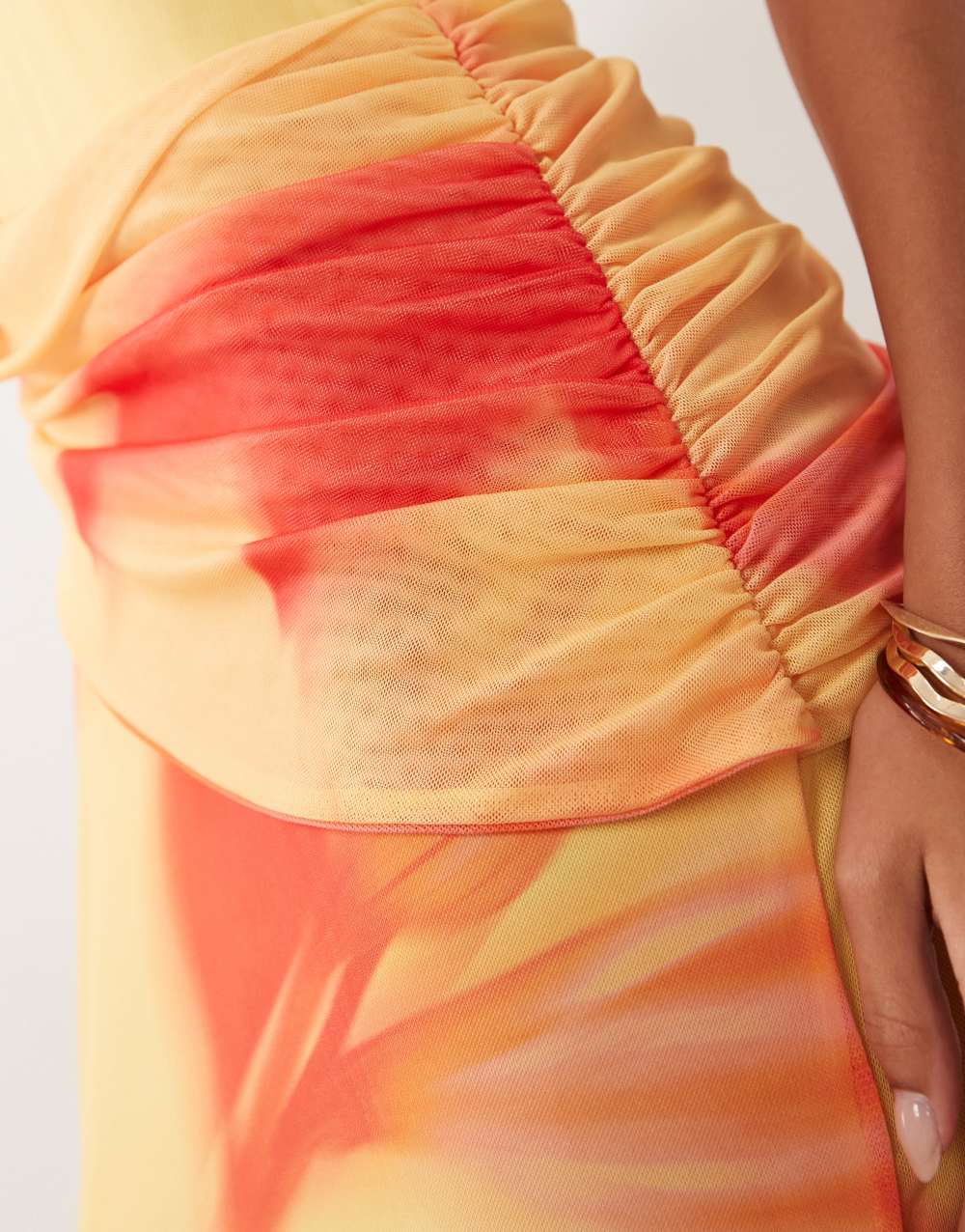 Florence Maxi Dress - Yellow Floral - back