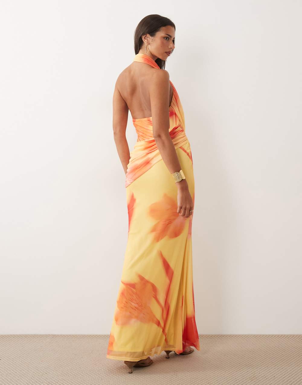 Florence Maxi Dress - Yellow Floral - detail