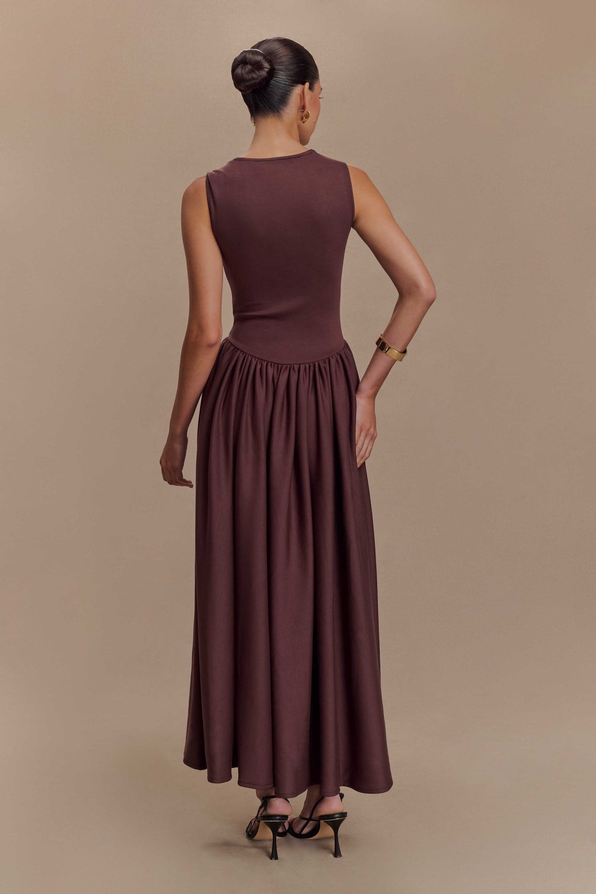 Hazel Midi Dress - Cacao Brown
