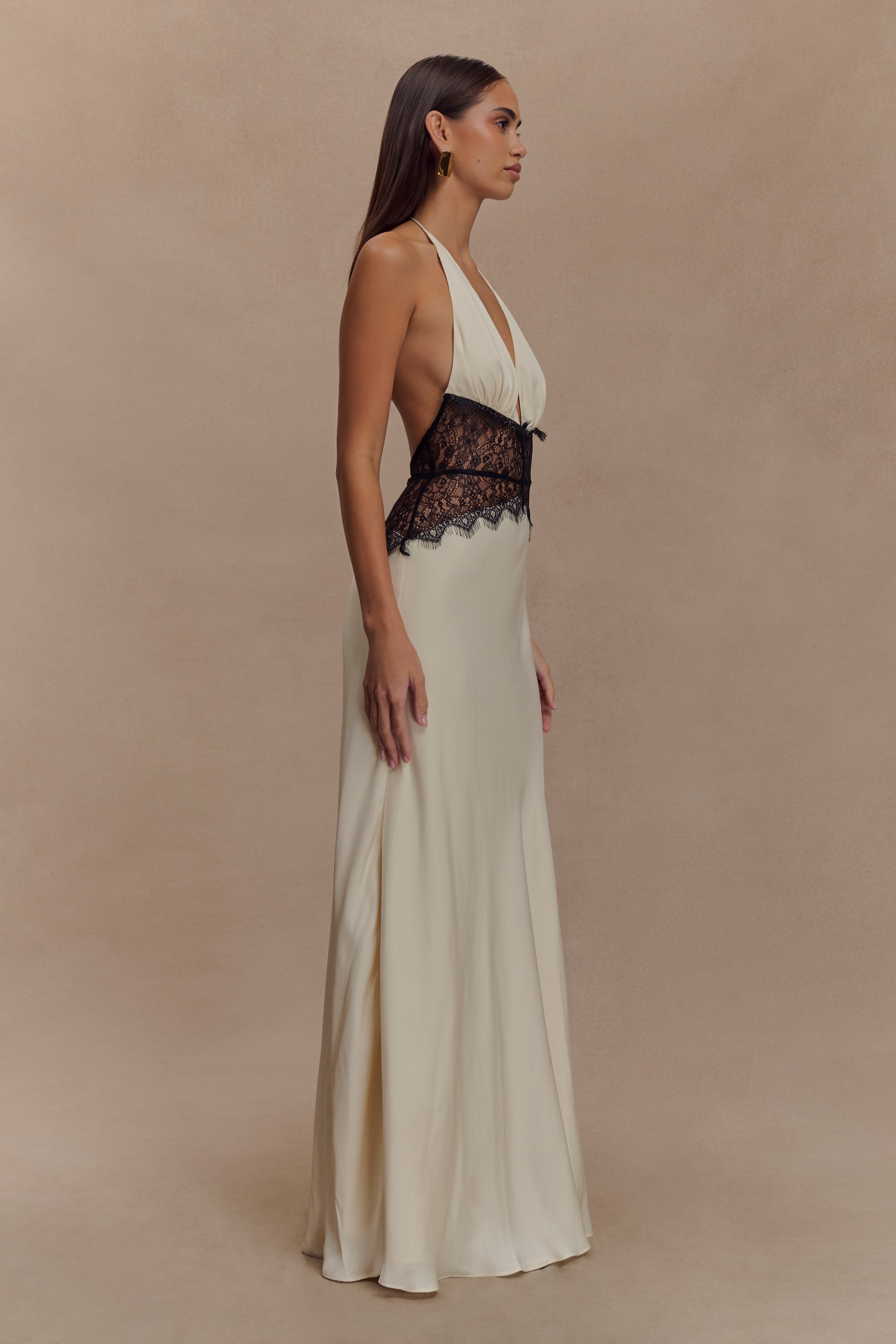 Dinah Maxi Dress - Black/Ivory