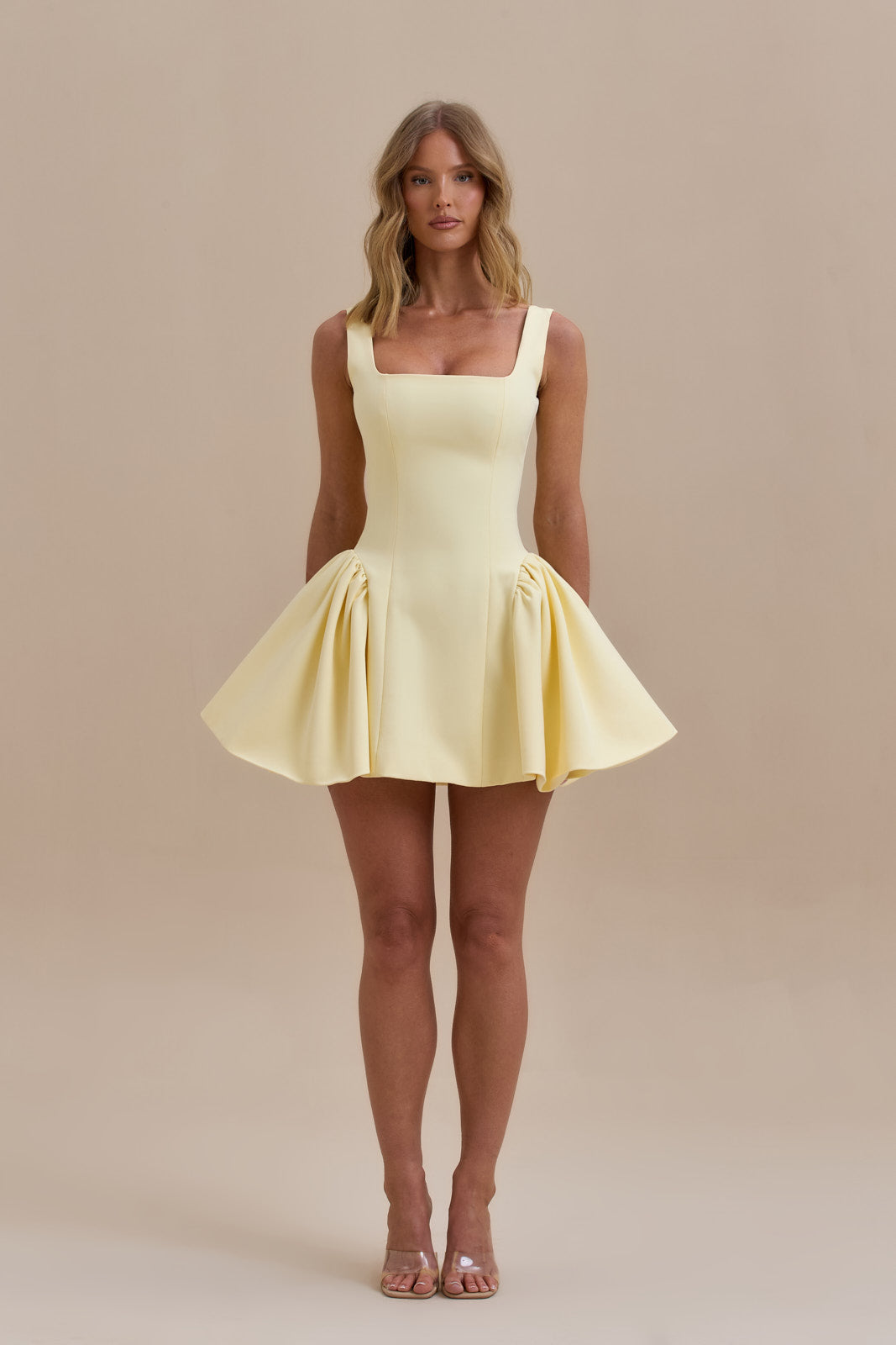 Citrine Mini Dress - Lemon