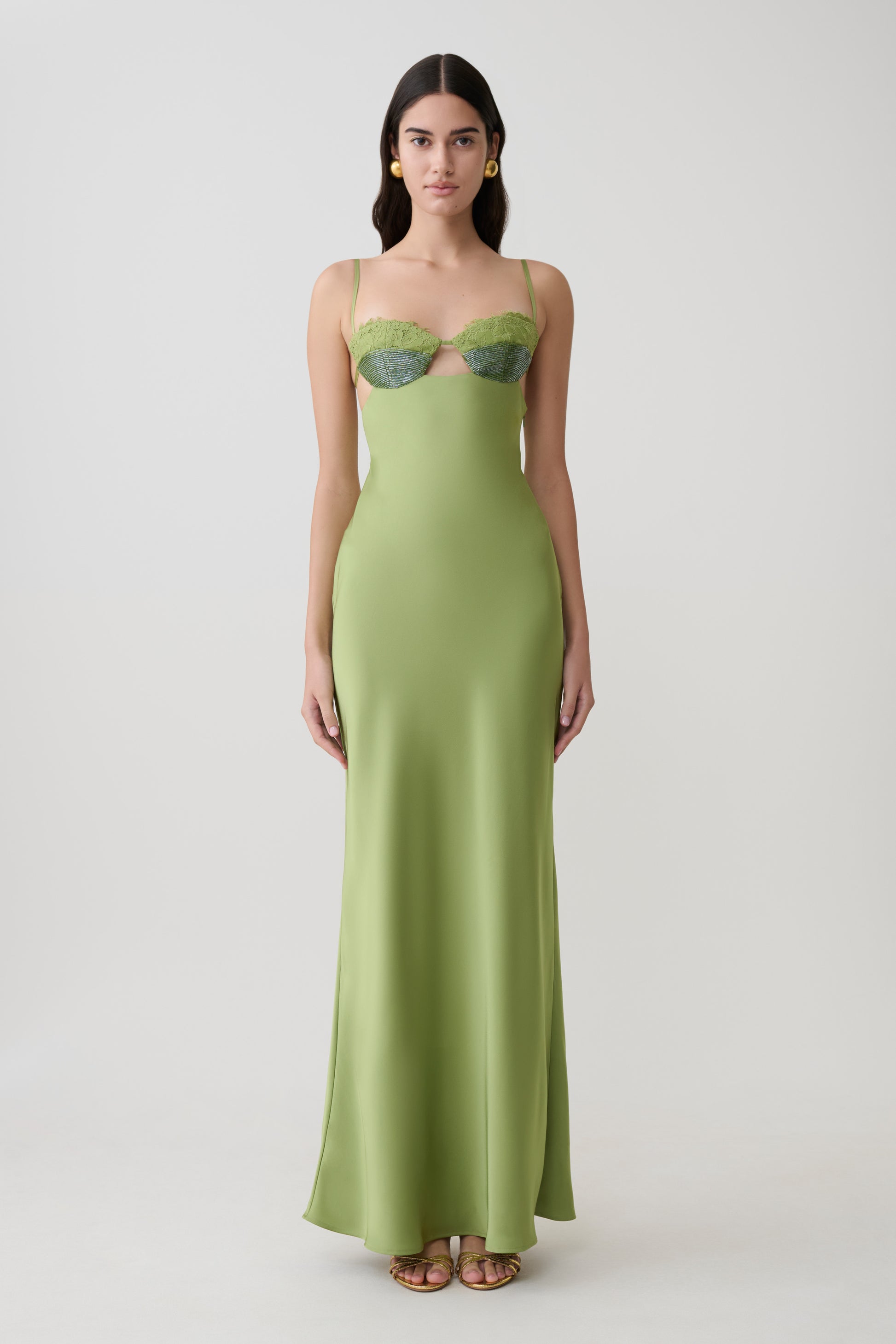 Leona Maxi Dress - Pistachio - 3