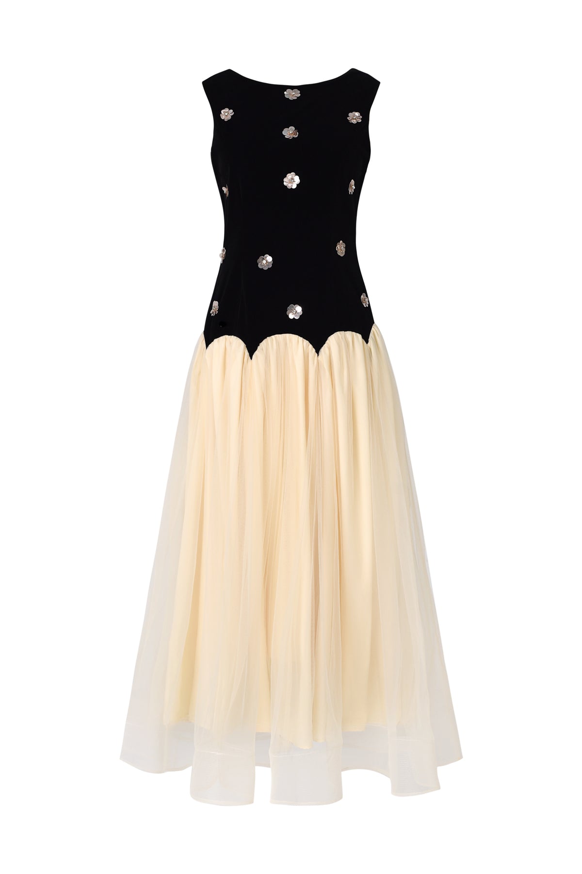Rosette Noir Maxi Dress - Black
