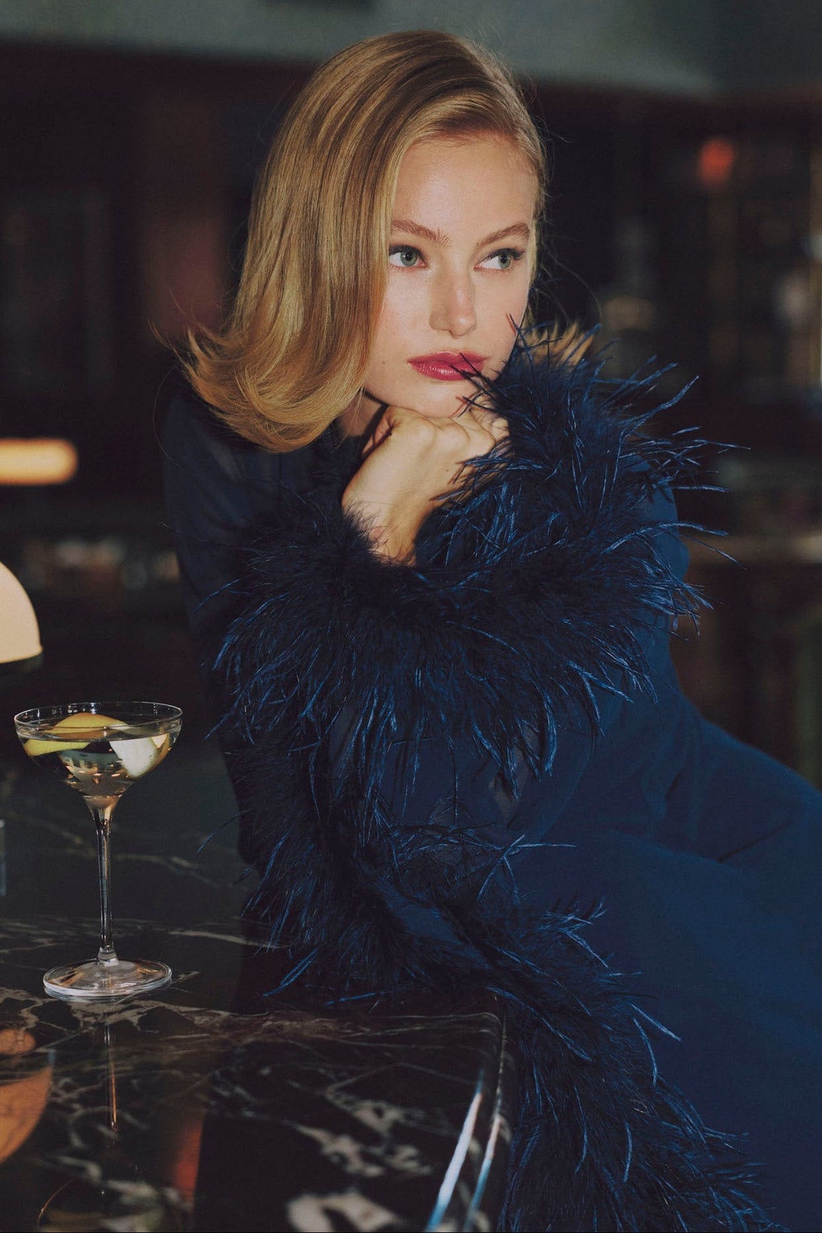 Midnight Kaftan Gown - Navy