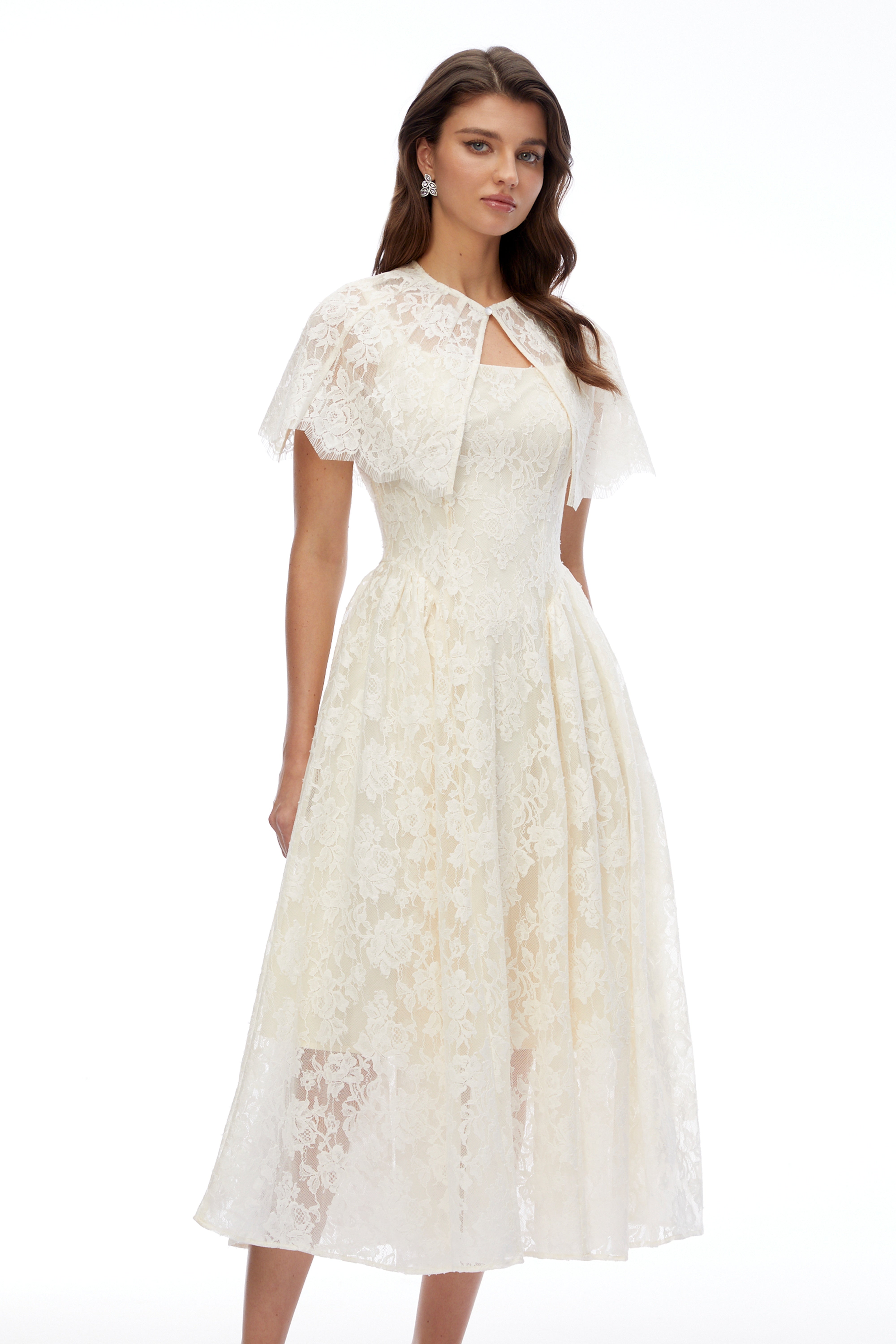 Huia Midi Dress - Cream