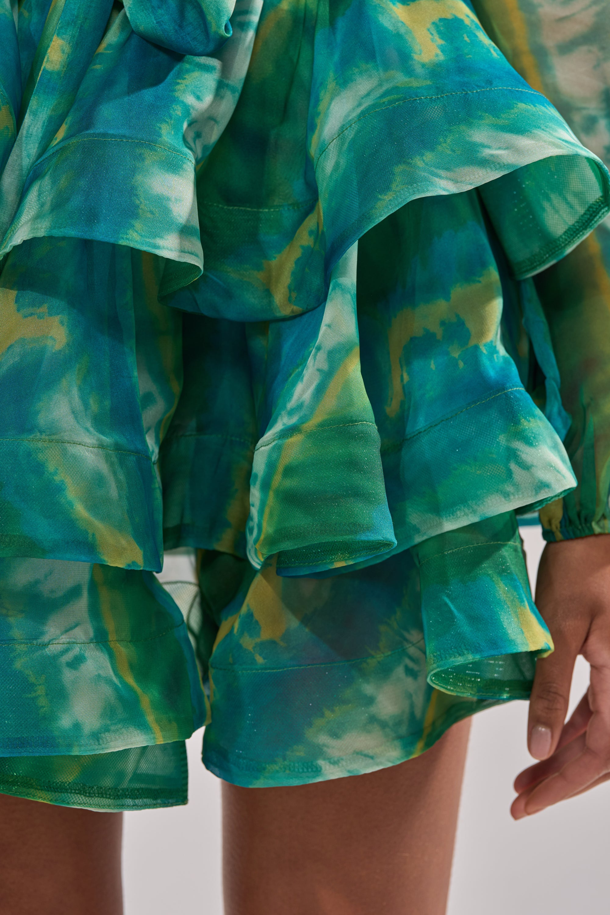 Anouk Mini Dress - Green Multi - detail