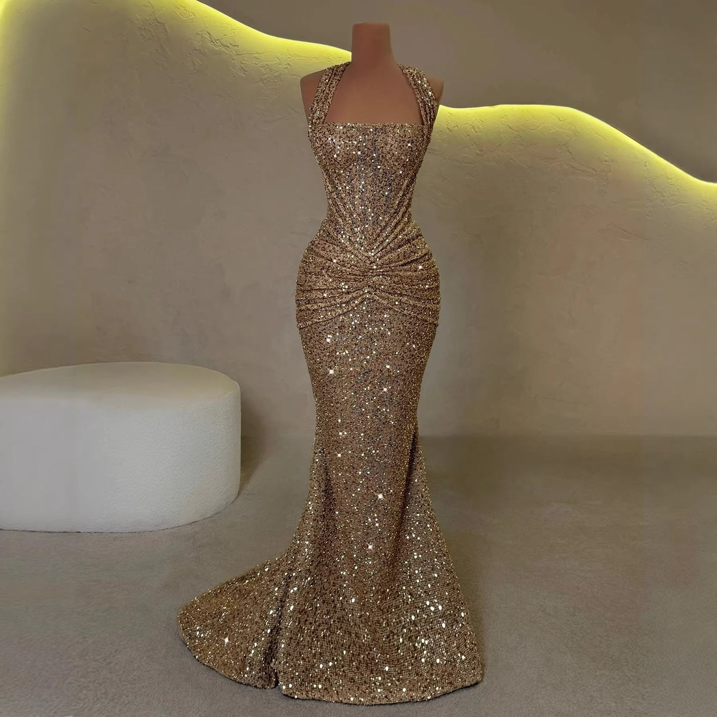 Gold Lisa Maxi Dress