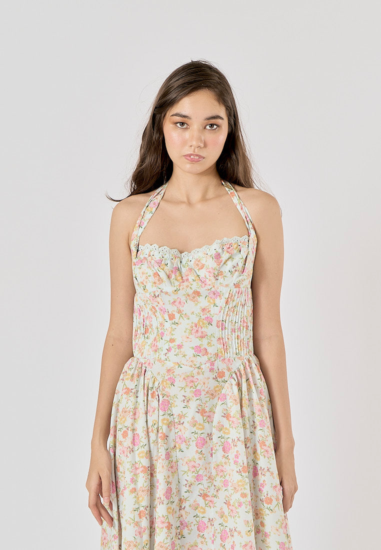 Fern Midi Dress - Green Floral