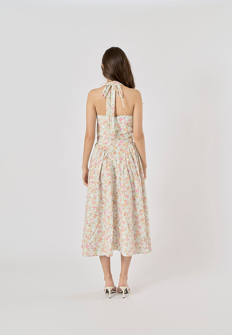 Fern Midi Dress - Green Floral