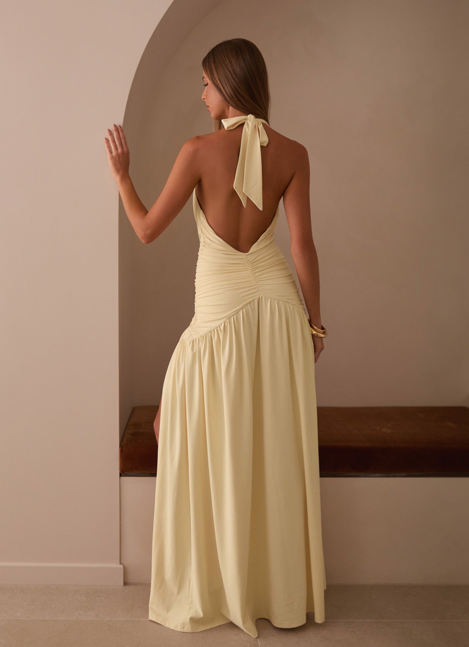 Selene Maxi Dress - Yellow - 8