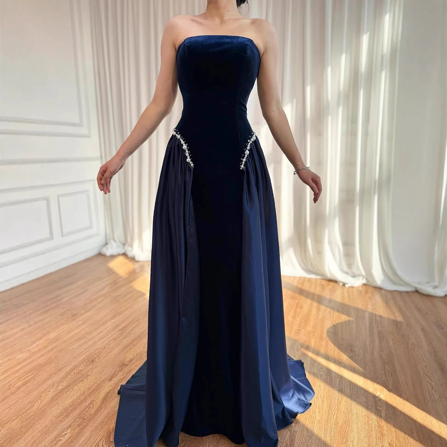 Serena Gown - Navy Blue