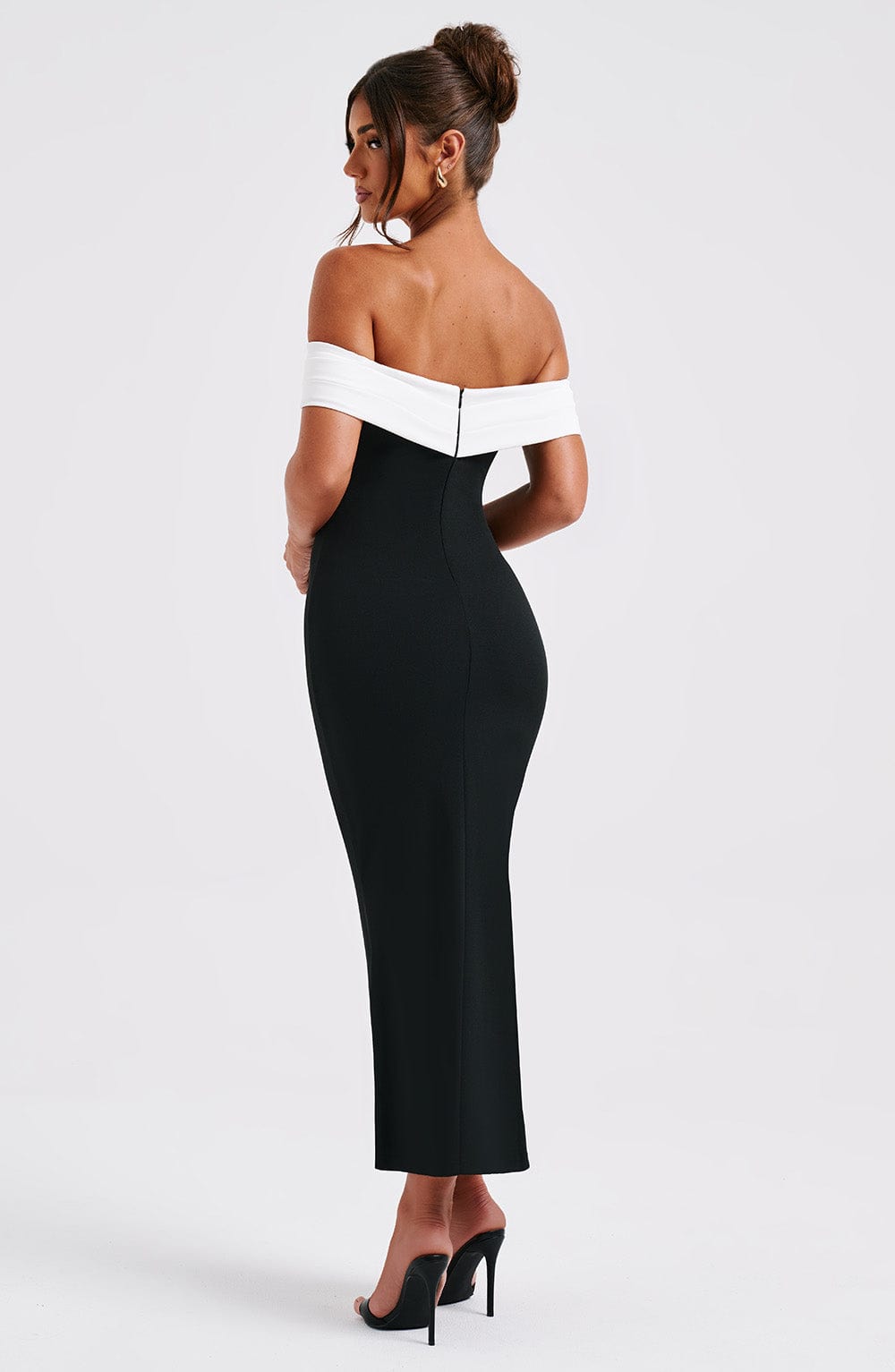 Harlow Midi Dress - Black/White