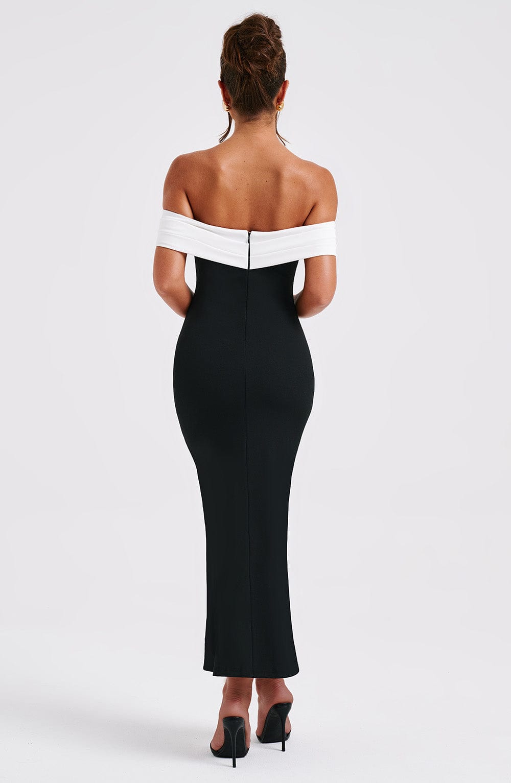 Harlow Midi Dress - Black/White