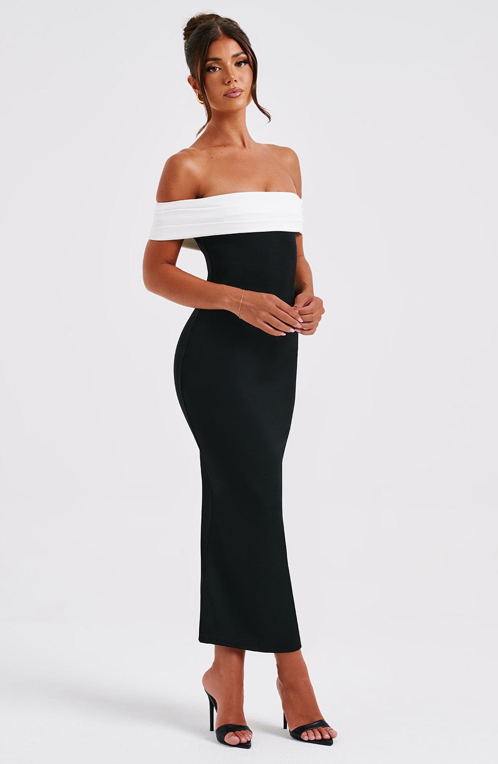Harlow Midi Dress - Black/White