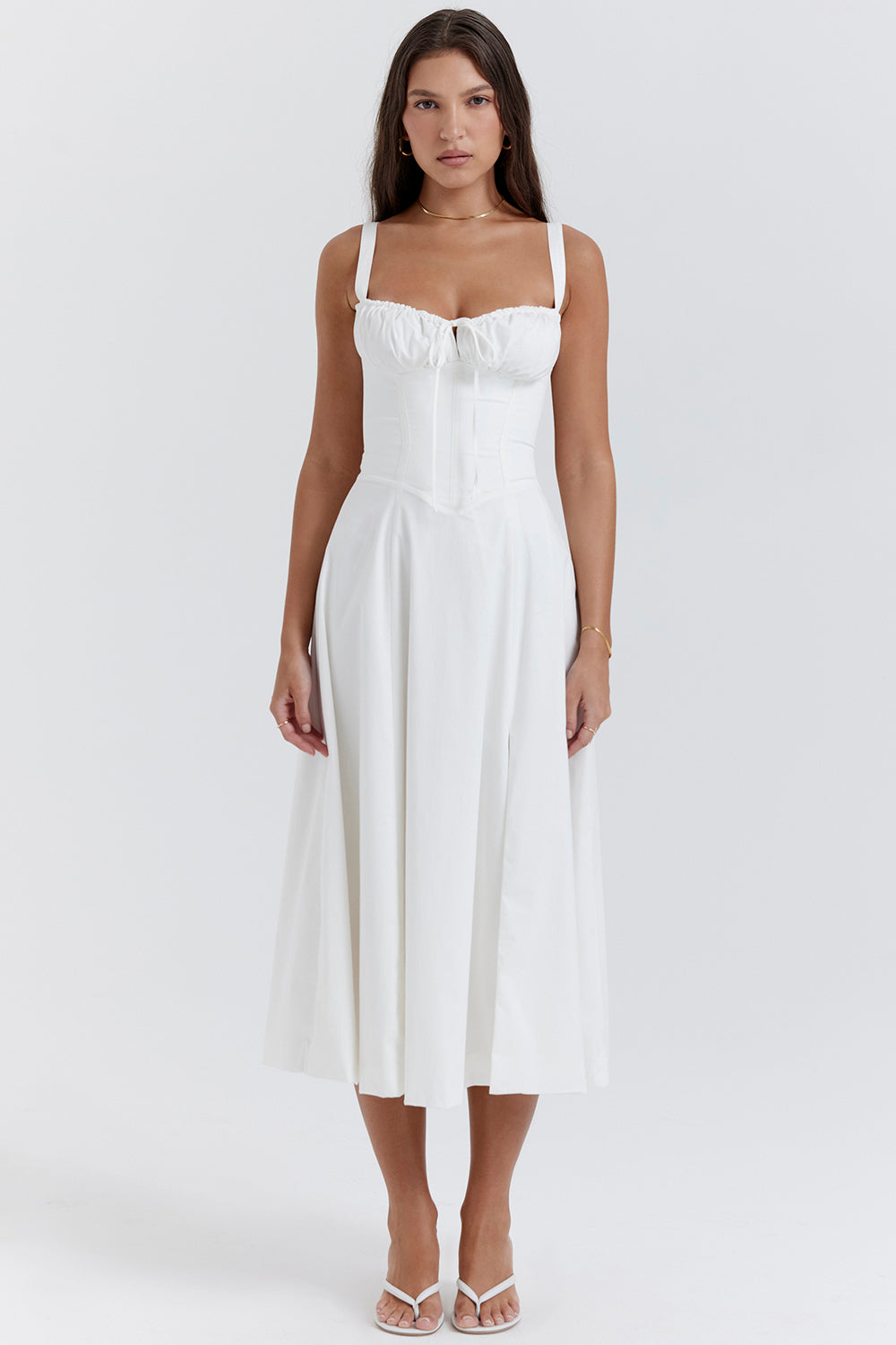 Delphine Midi Dress - White