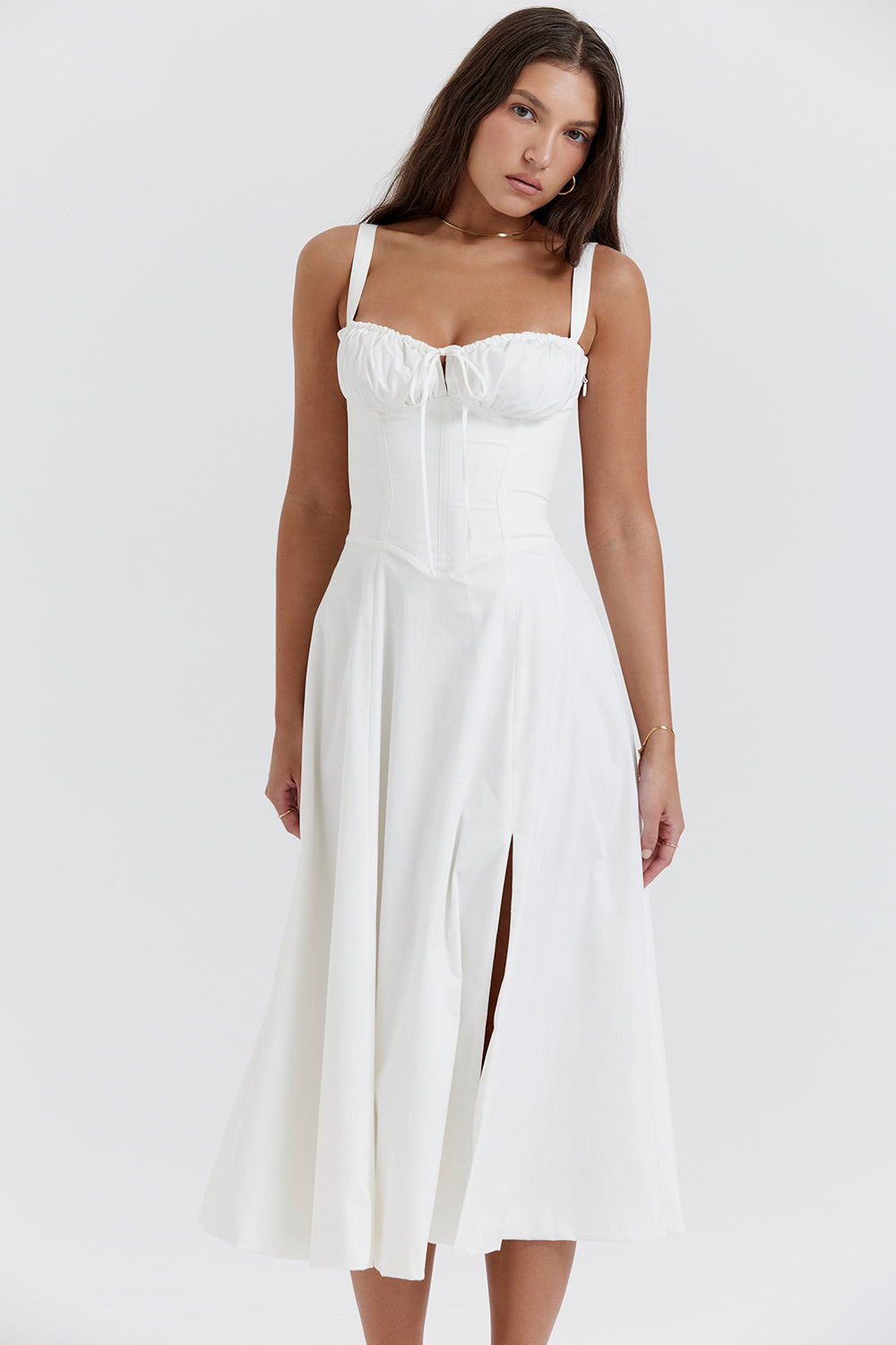 Delphine Midi Dress - White