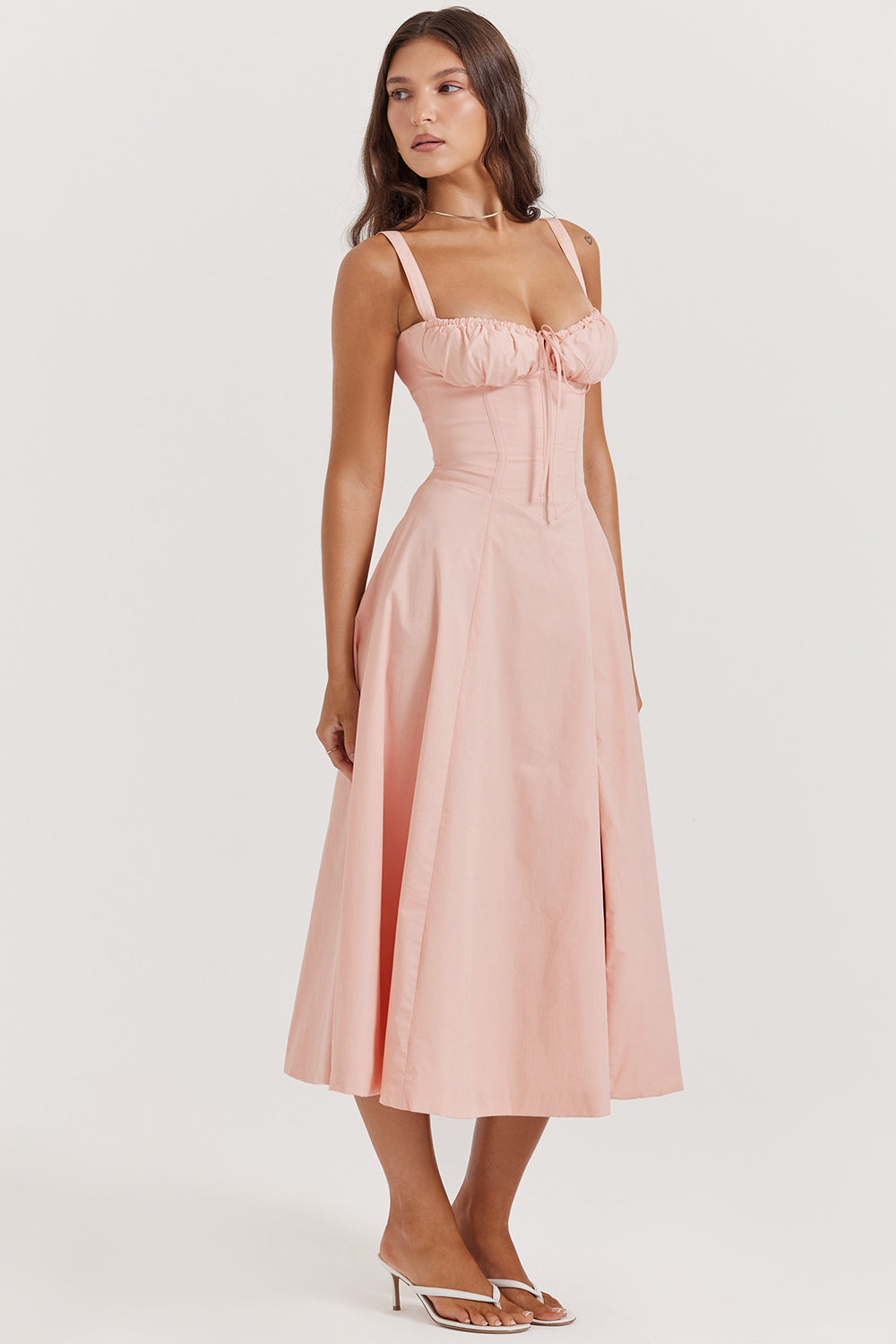 Delphine Midi Dress - Baby Pink