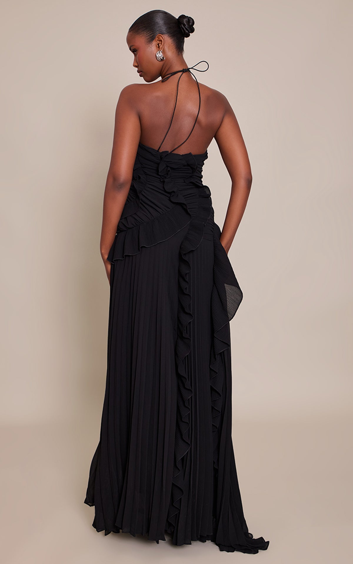 Rosewater Maxi Dress - Black