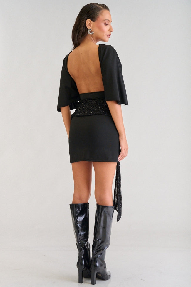 Onyx Mini Dress - Black