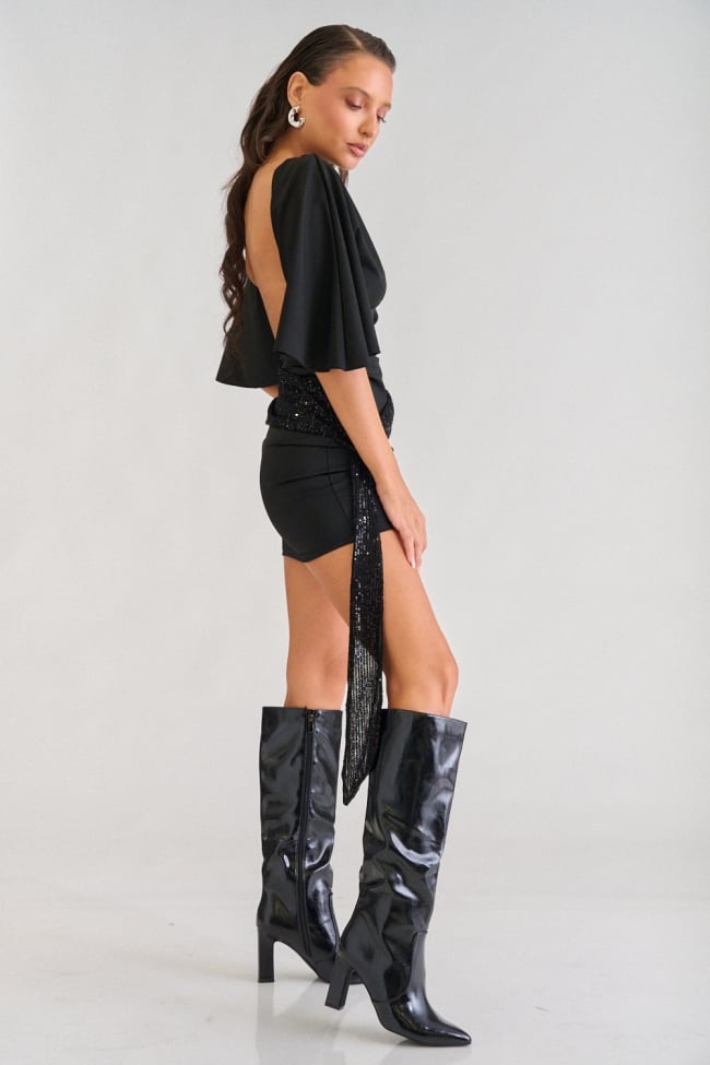 Onyx Mini Dress - Black