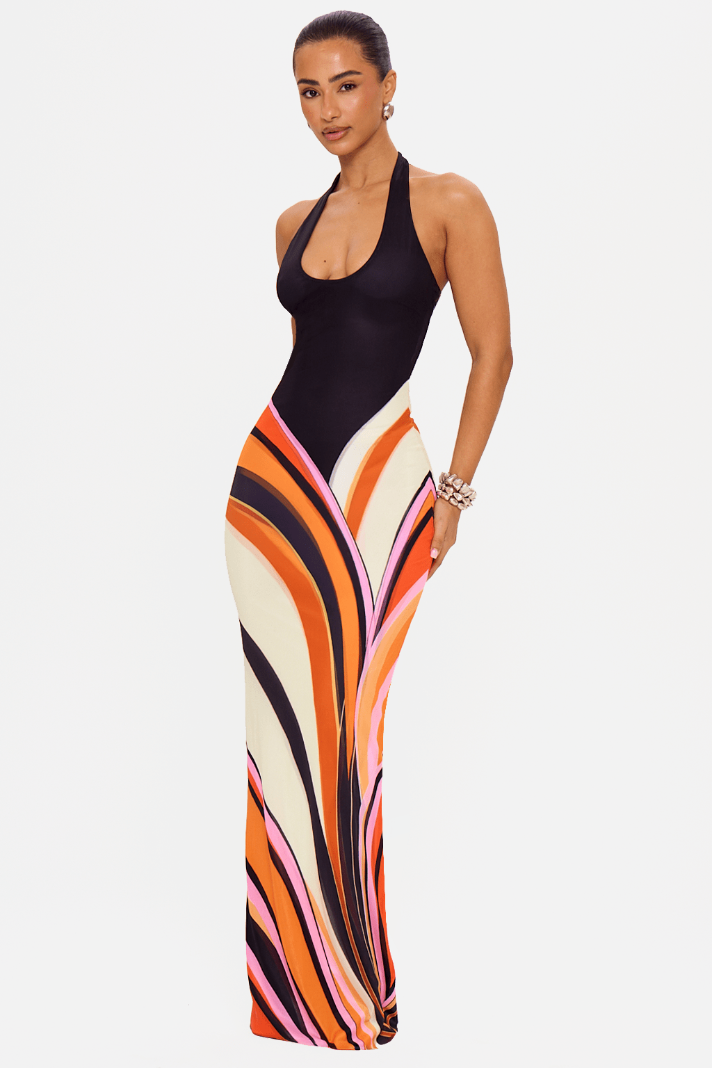 Isabella Maxi Dress - Sunset Bloom