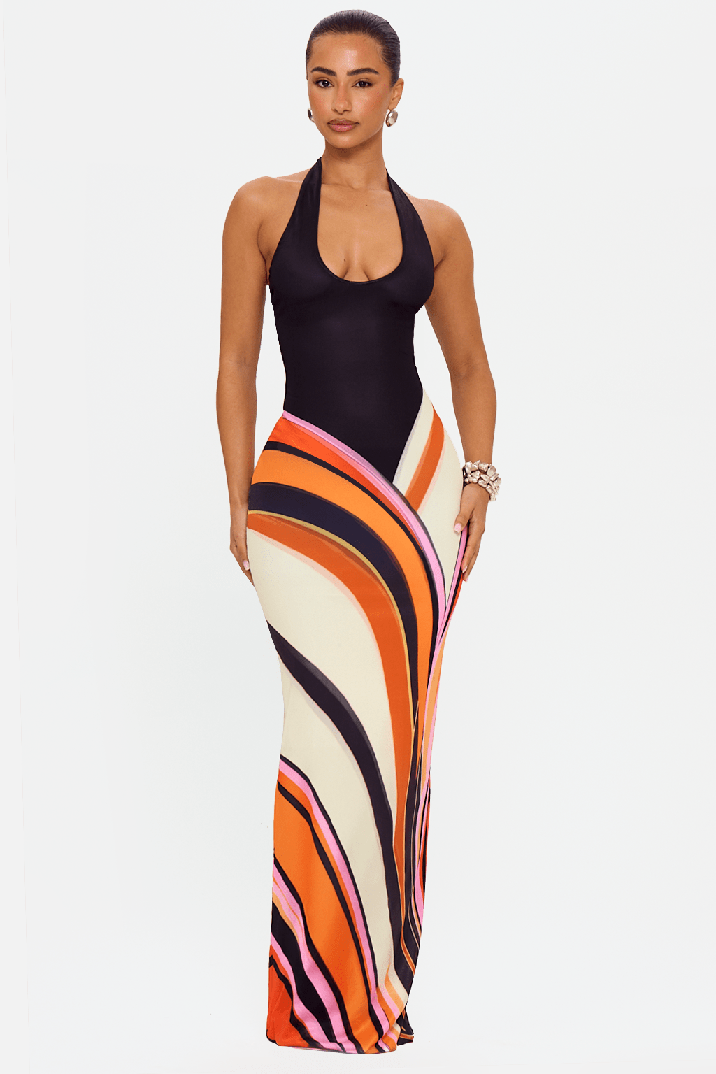 Isabella Maxi Dress - Sunset Bloom