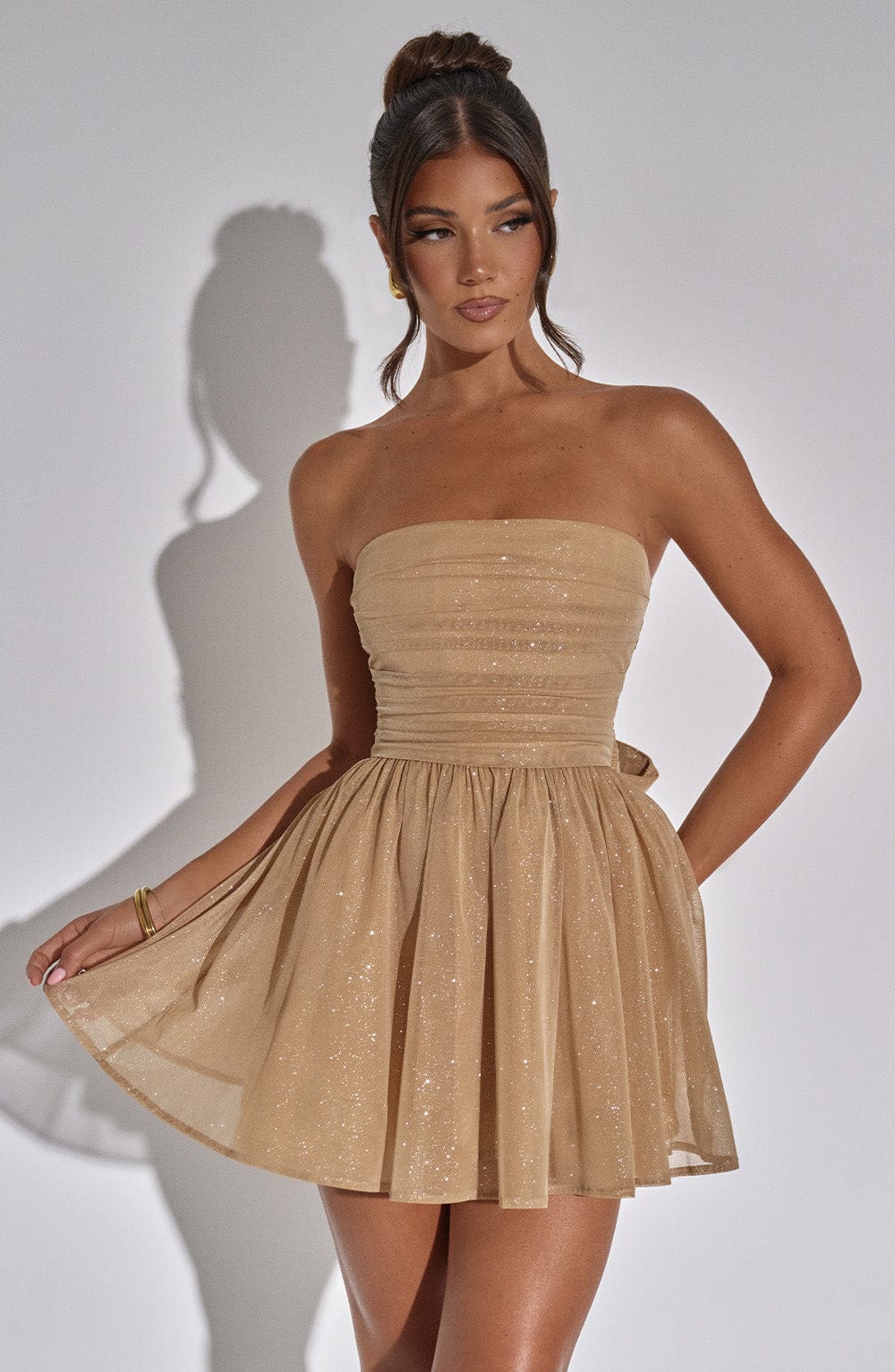 Midas Mini Dress - Gold Sparkle