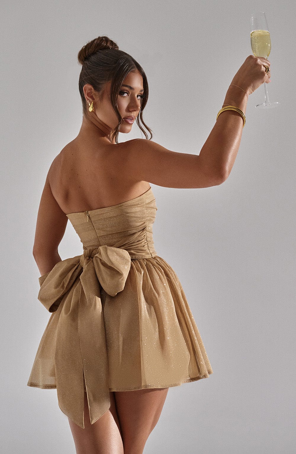 Midas Mini Dress - Gold Sparkle