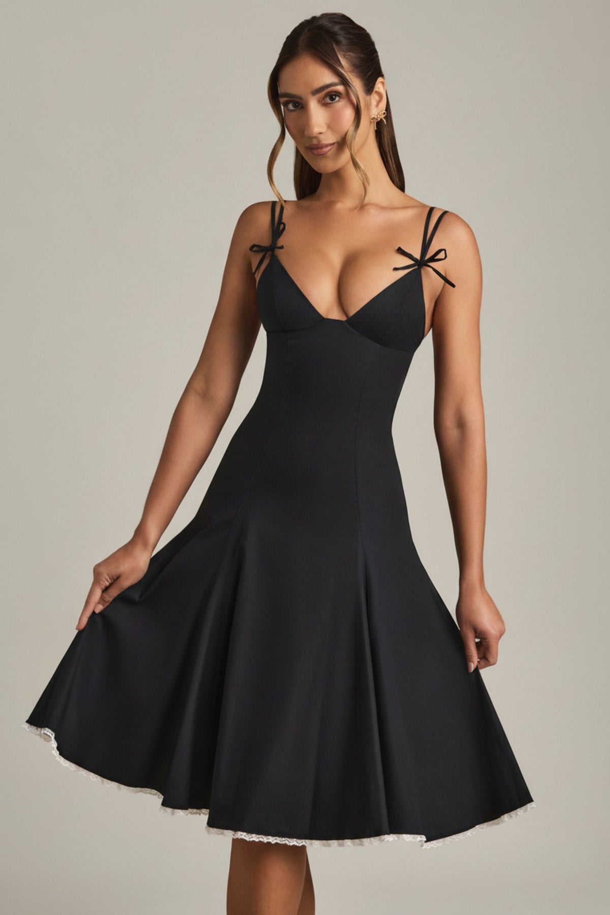 Rosalyn Midi Dress - Black