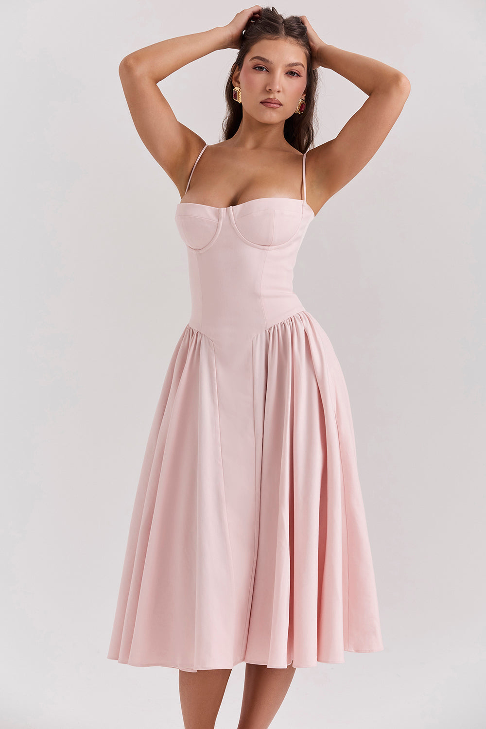 Marguerite Midi Dress - Ballerina Pink