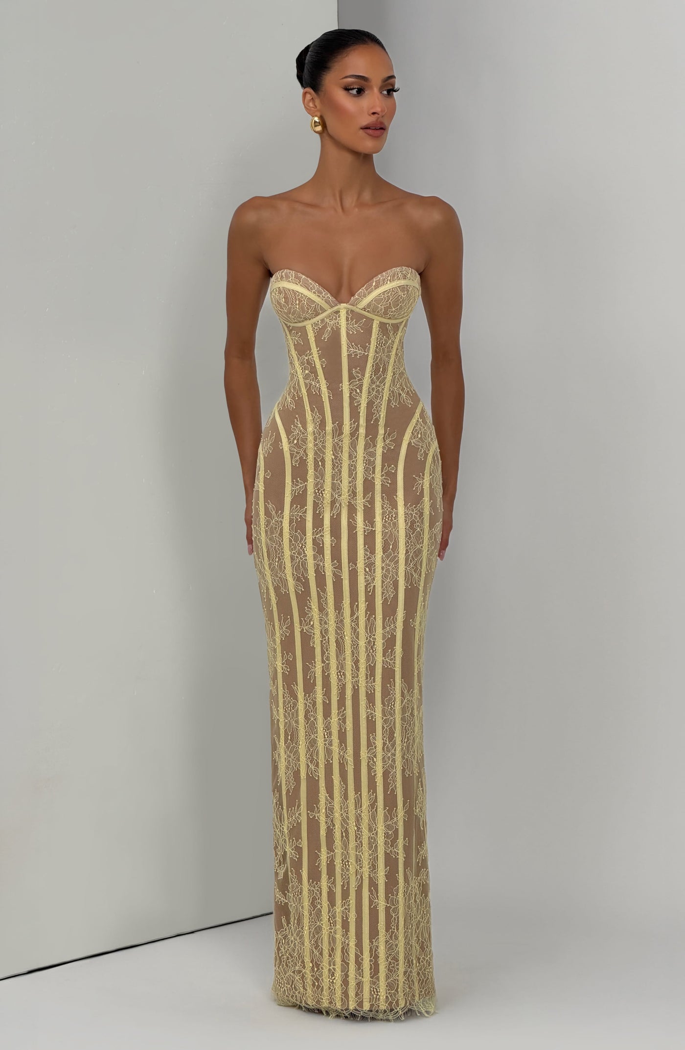 Cosima Maxi Dress - Lemon - 8
