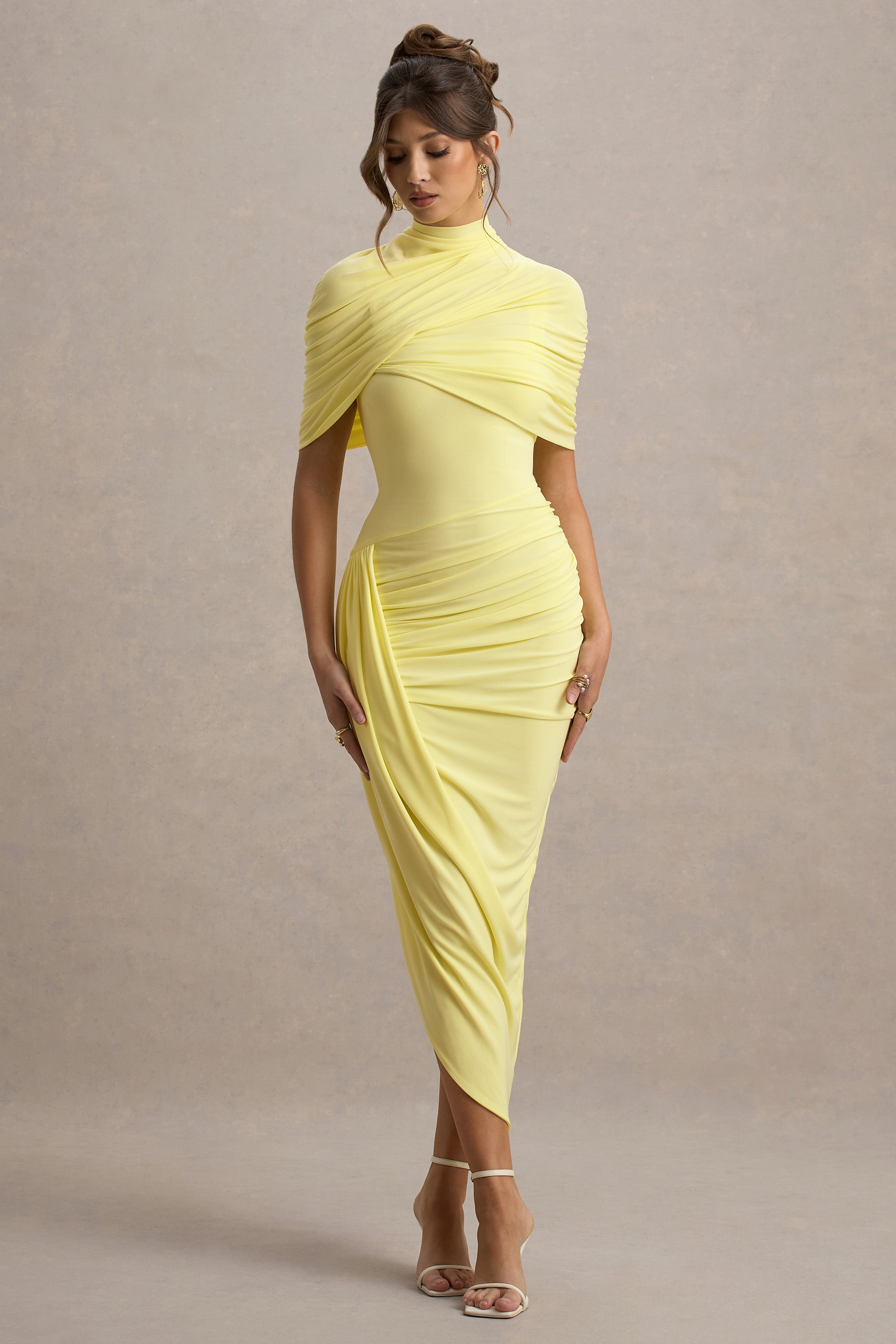 Enchant Midi Dress - Lemon