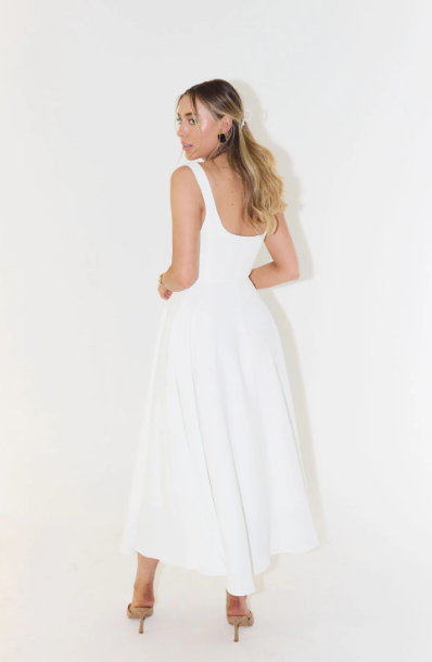 Aimee Midi Dress - White