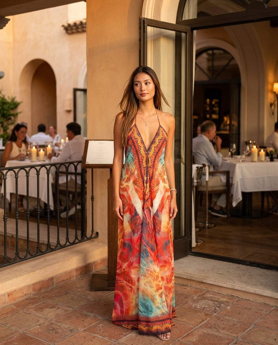 Aurora Maxi Dress - Orange