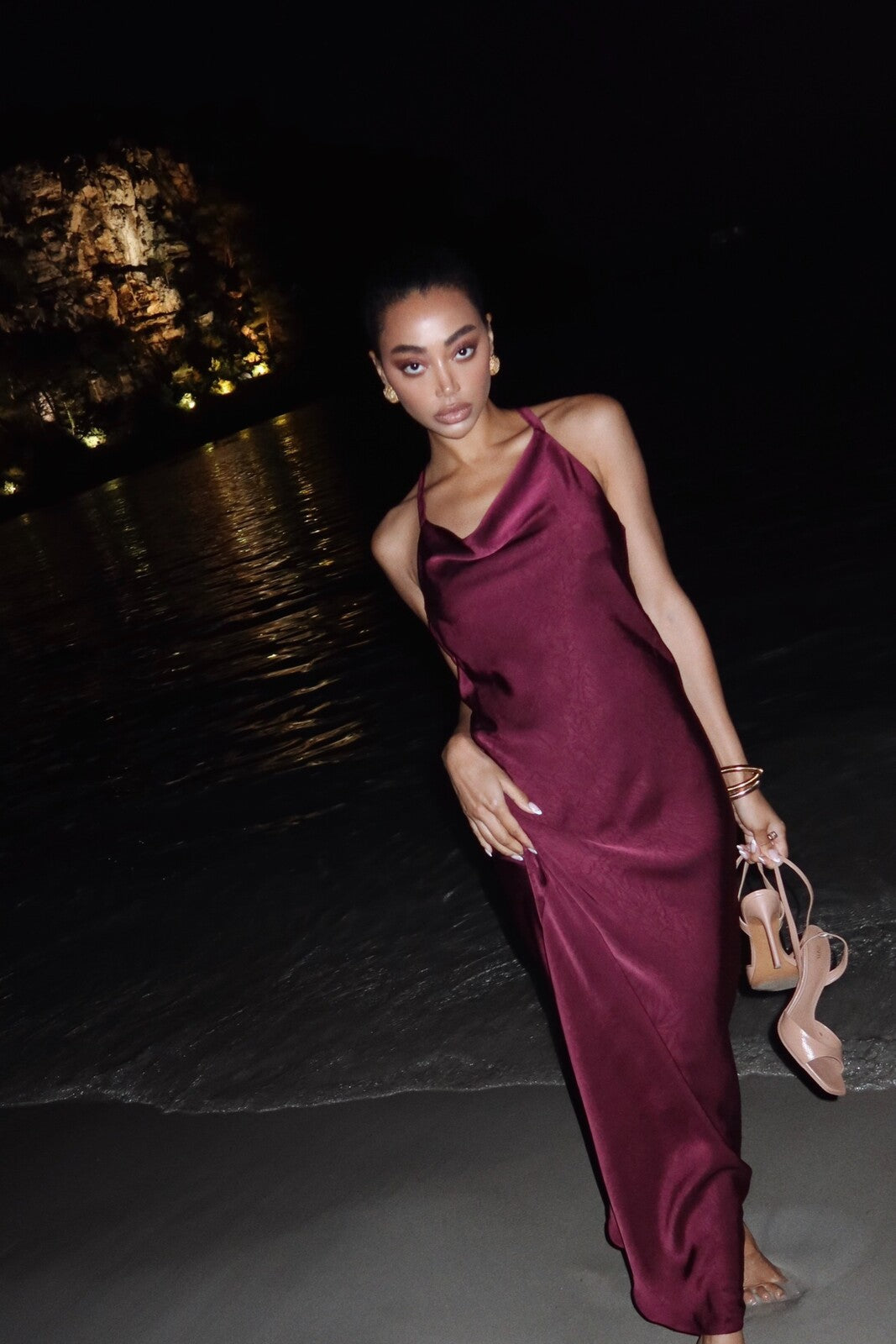 Claret Maxi Dress - Bordeaux